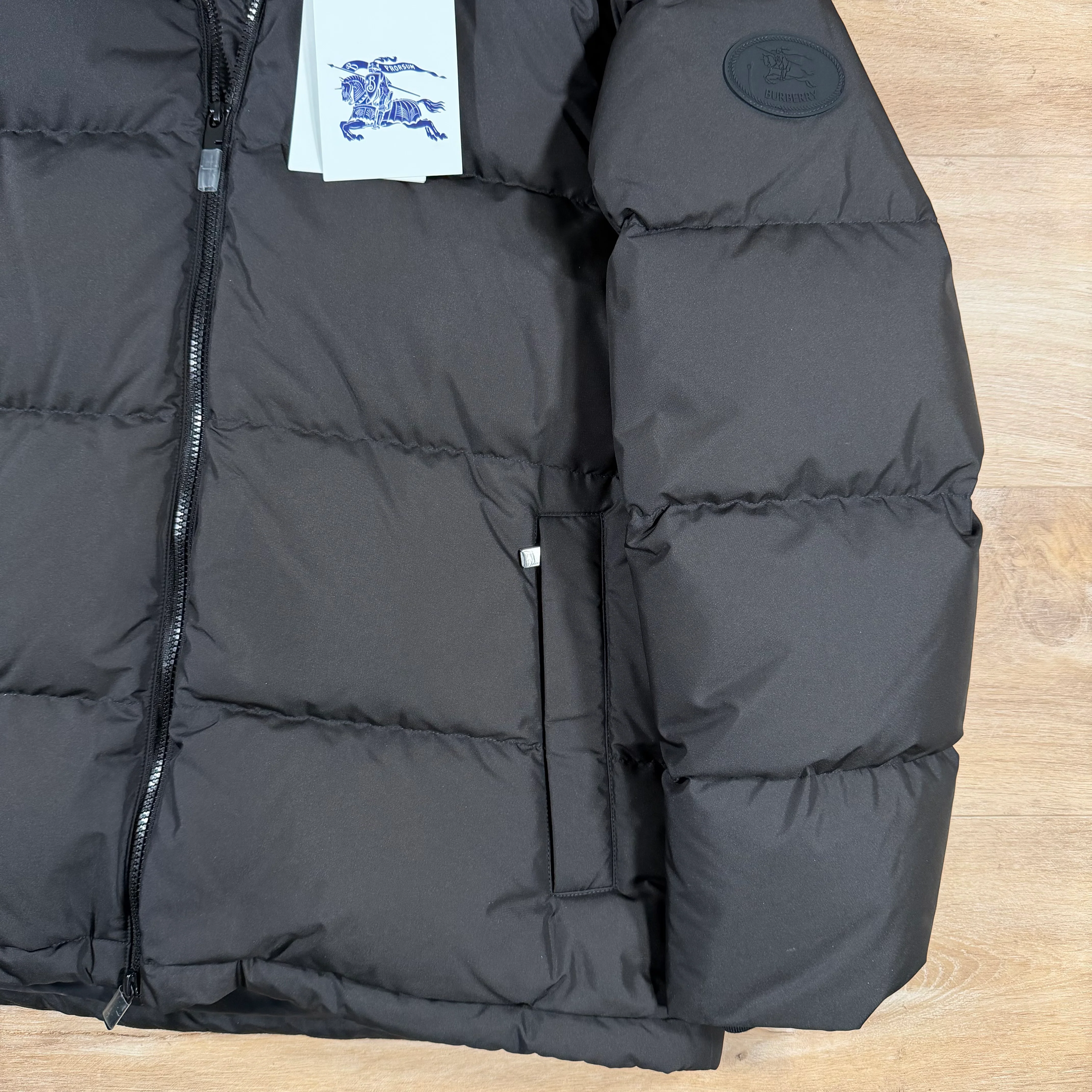 Burberry Detachable Sleeve Puffer Jacket in Black - Image 3