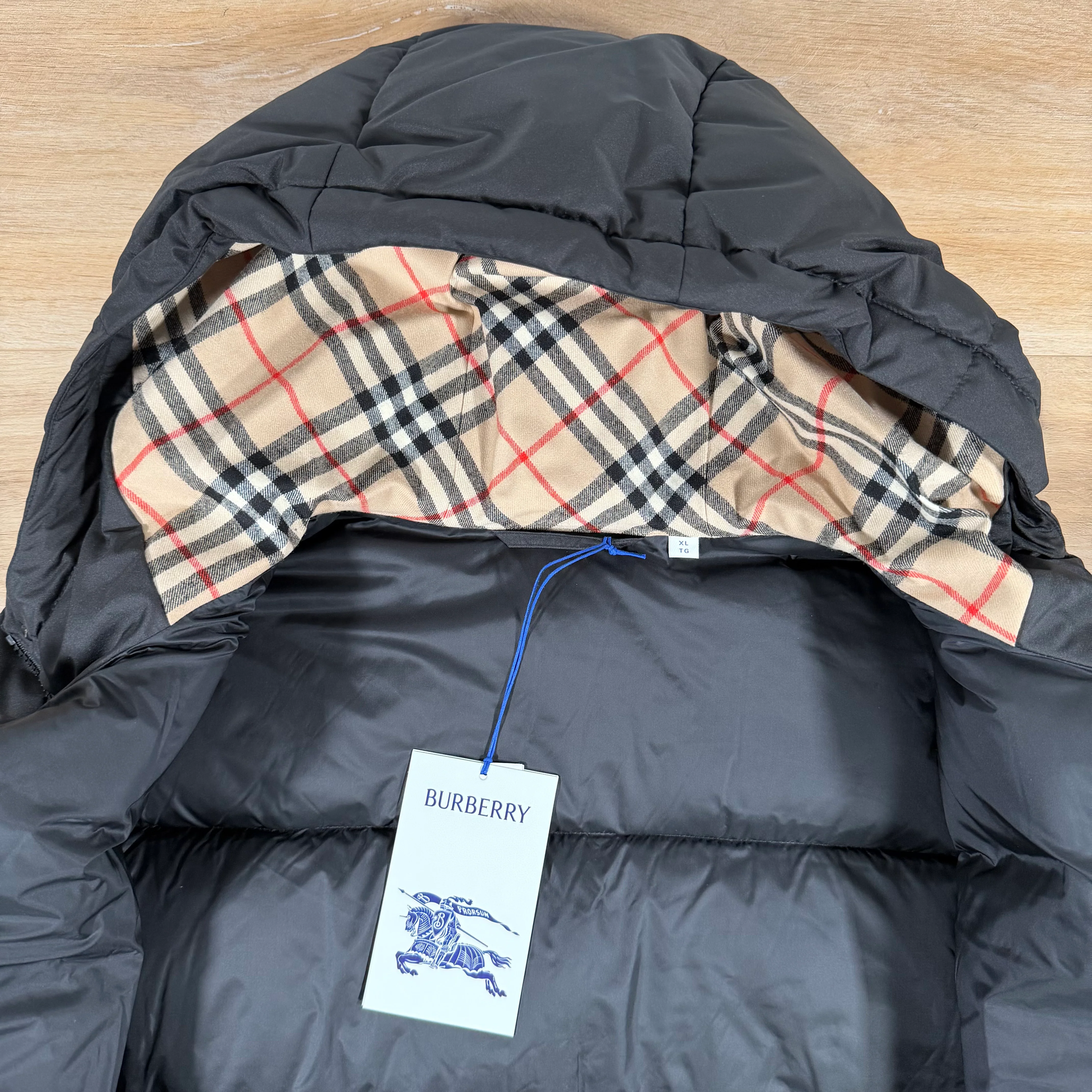 Burberry Hooded Puffer Jacket in Black - Image 5
