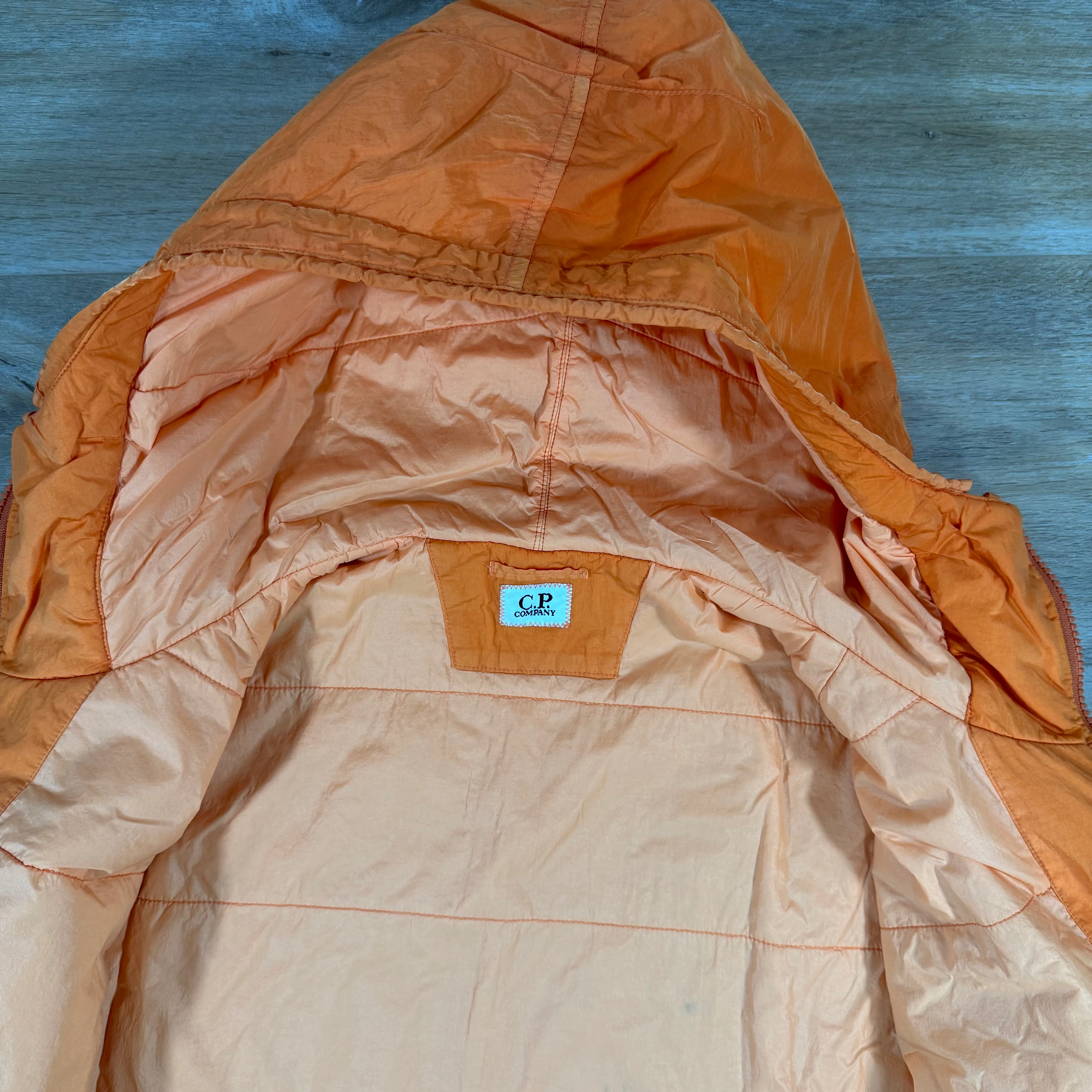 C.P. Company Chrome-R Hooded Zipped Lens Overshirt in Russet Orange - Image 5
