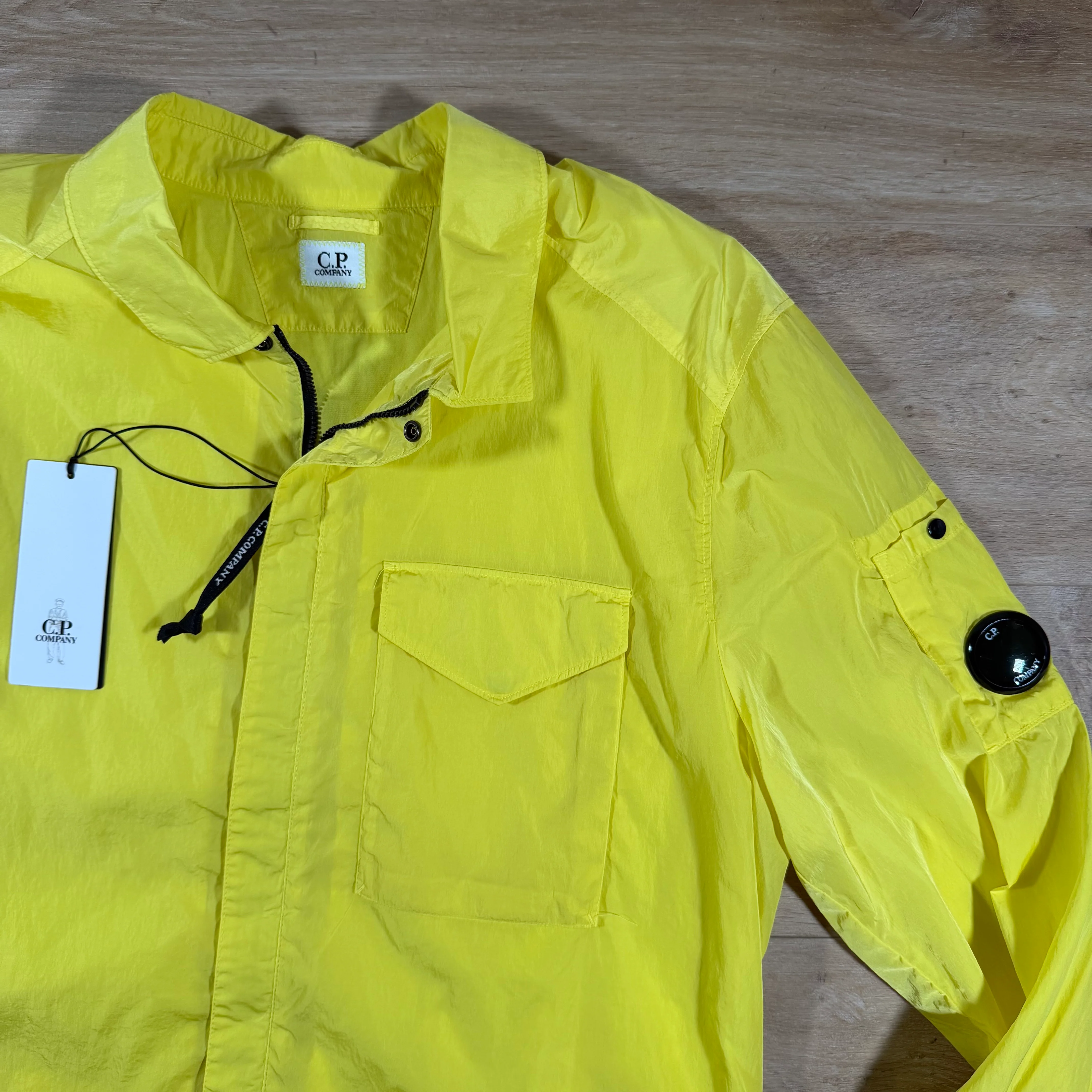 C.P. Company Chrome-R Lens Overshirt in Green Sheen - Yellow - Image 2