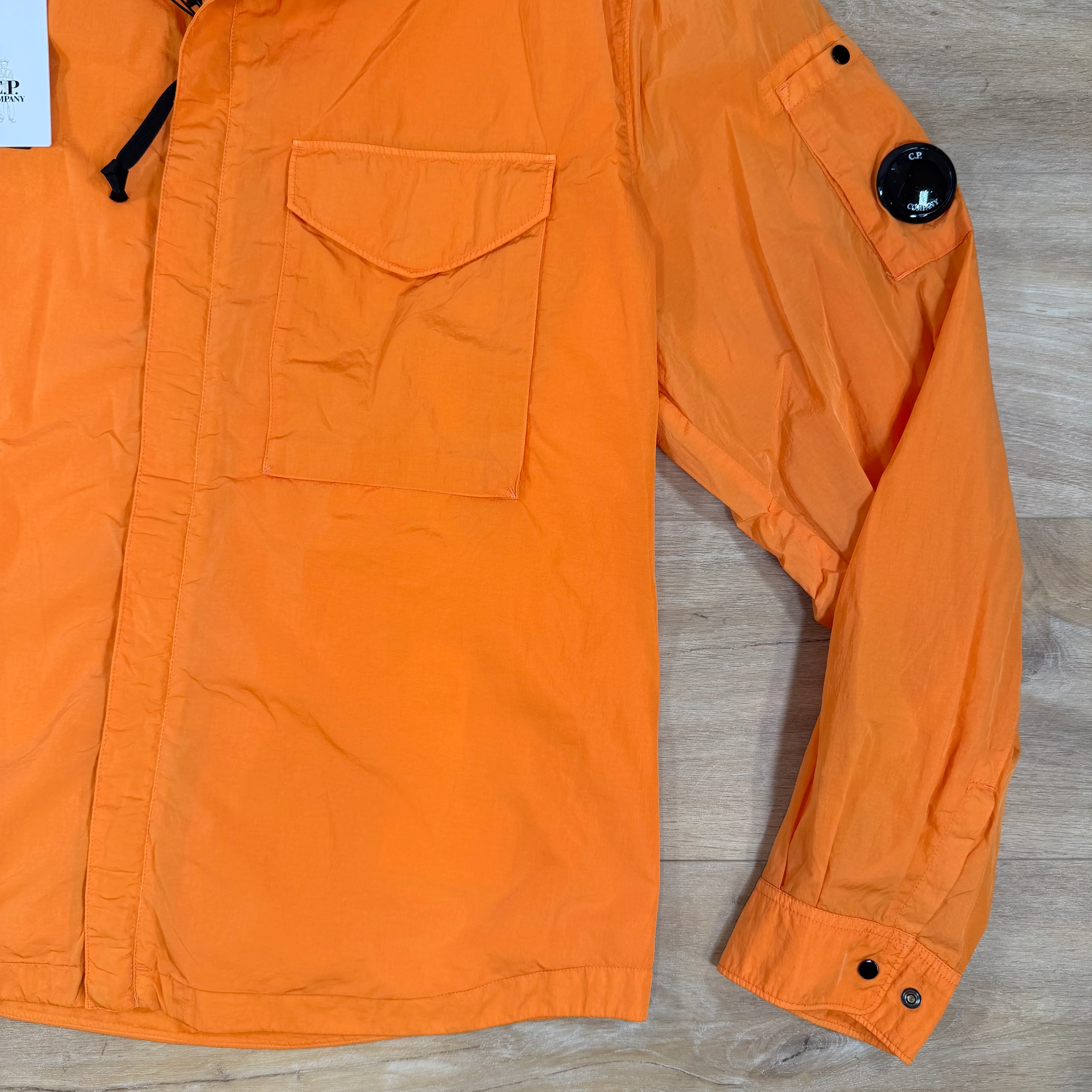 C.P. Company Chrome-R Lens Overshirt in Russet Orange - Image 3