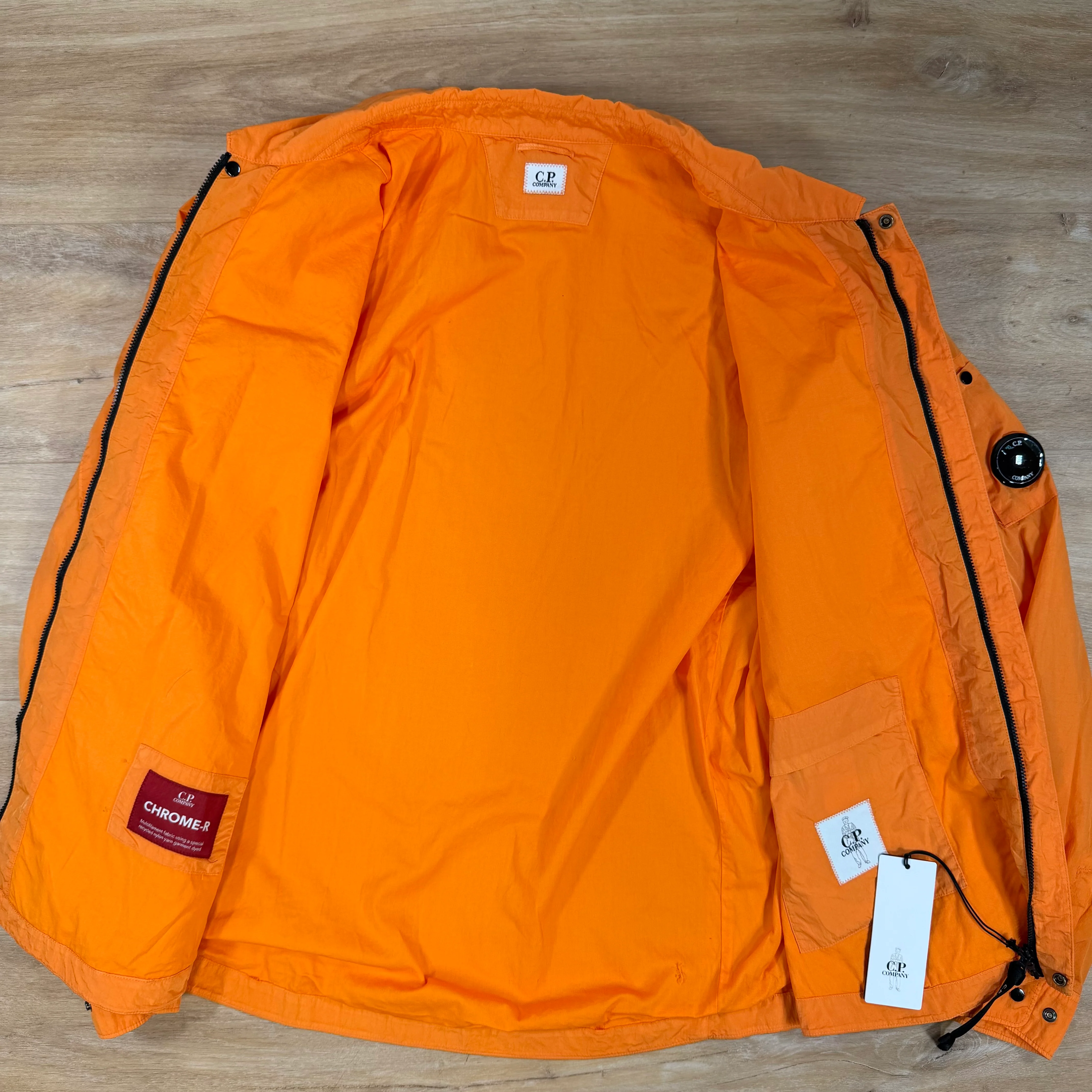 C.P. Company Chrome-R Lens Overshirt in Russet Orange - Image 4
