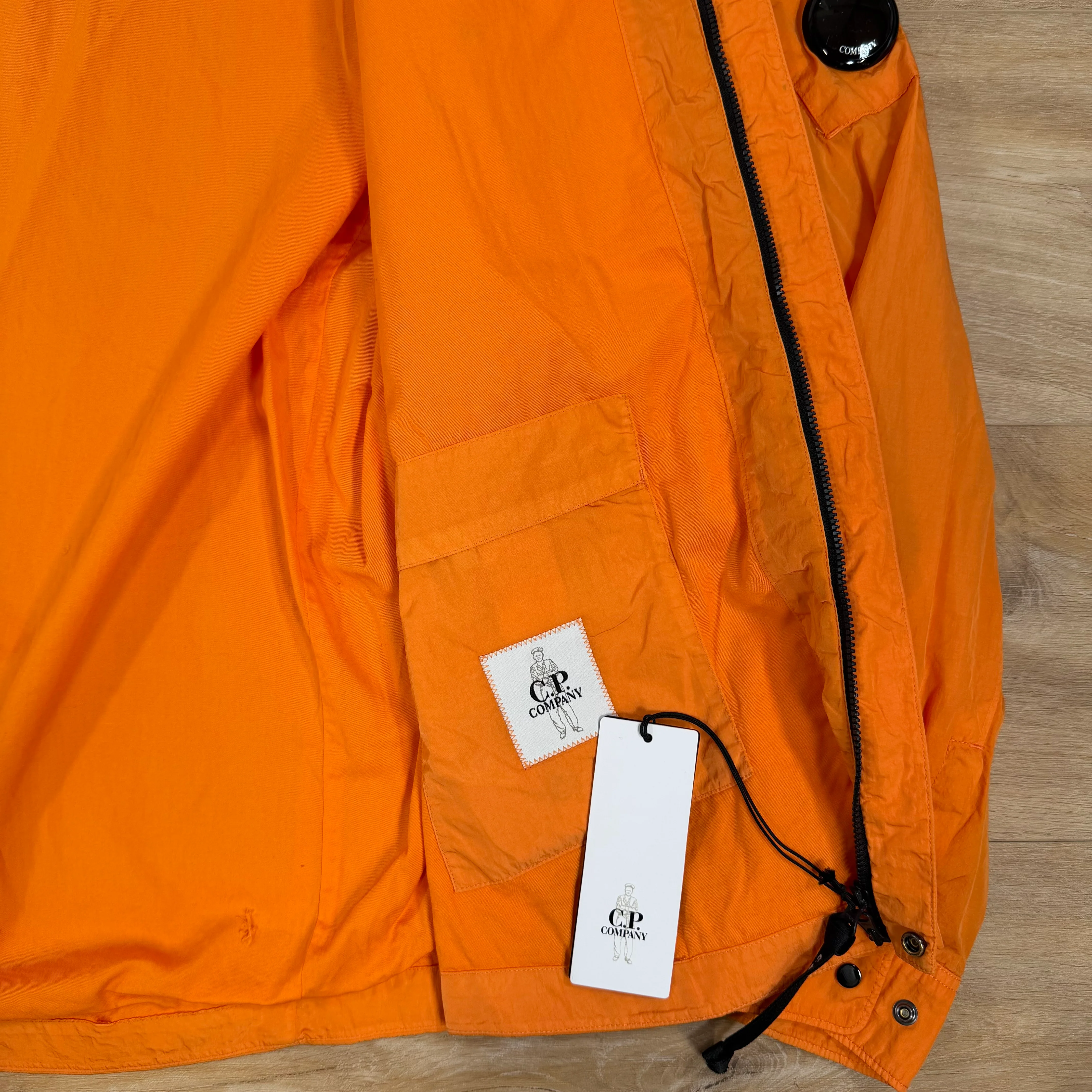 C.P. Company Chrome-R Lens Overshirt in Russet Orange - Image 7