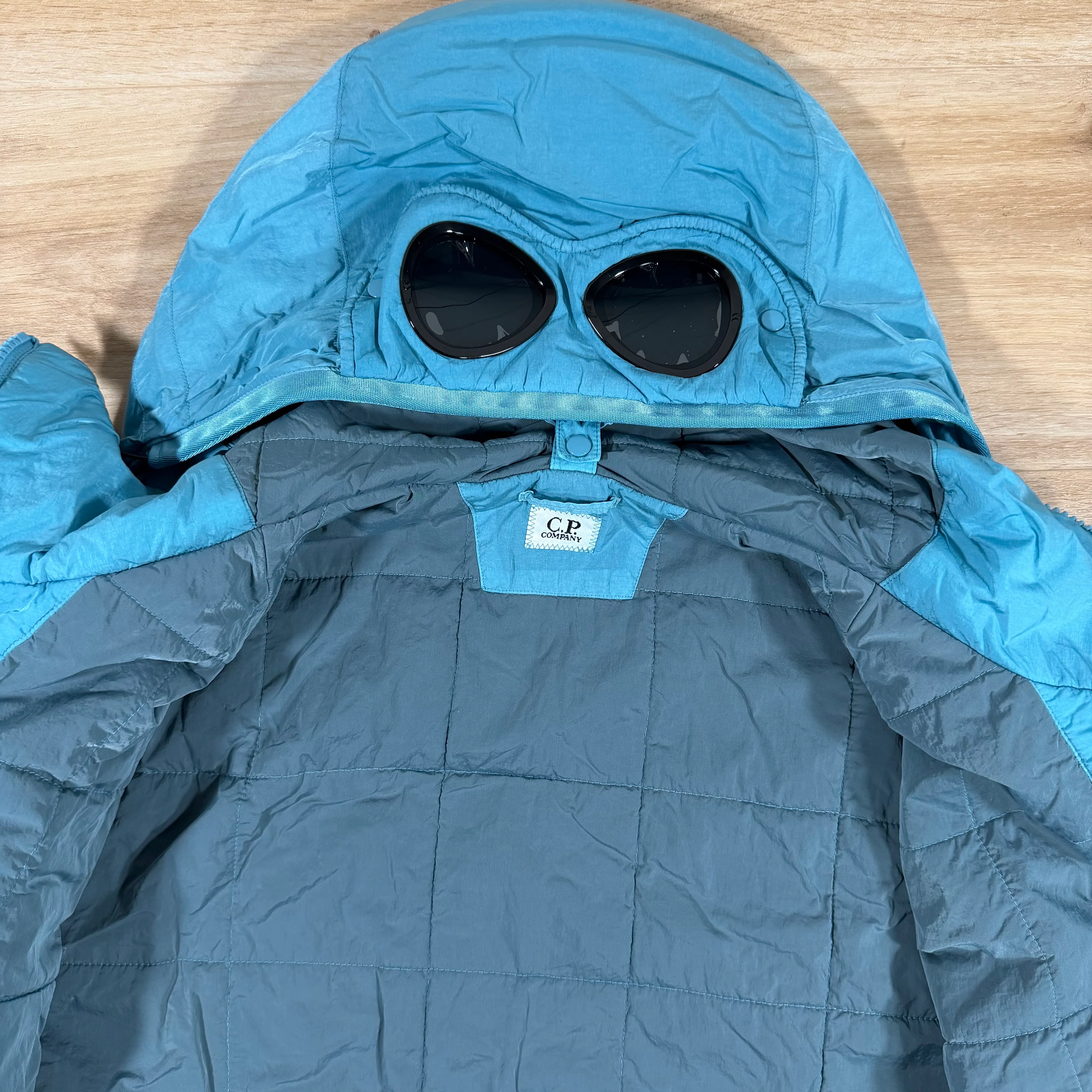 C.P. Company Chrome-R Padded Goggle Jacket in Aegean Blue - Image 5