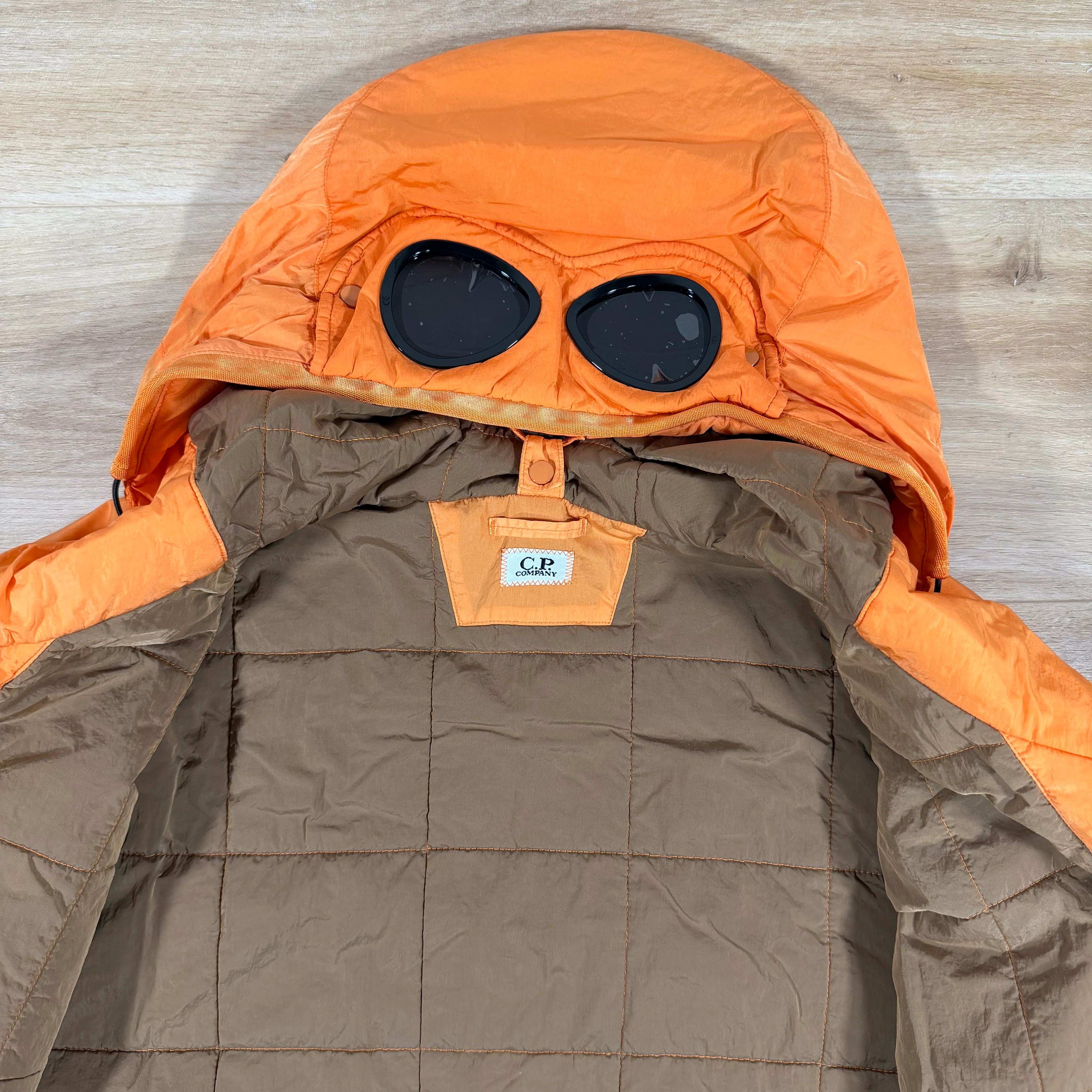 C.P. Company Chrome-R Padded Goggle Jacket in Russet Orange - Image 5