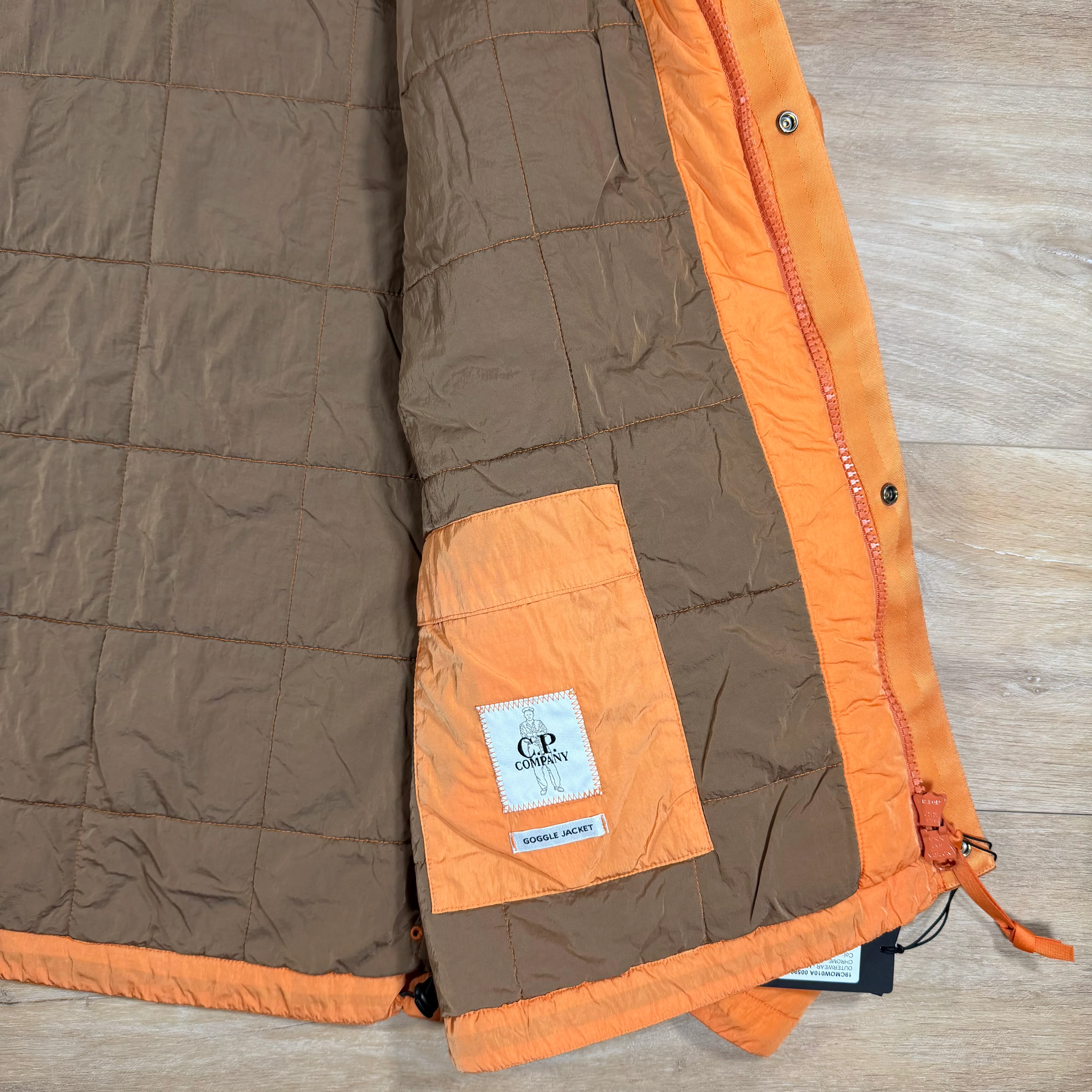 C.P. Company Chrome-R Padded Goggle Jacket in Russet Orange - Image 7