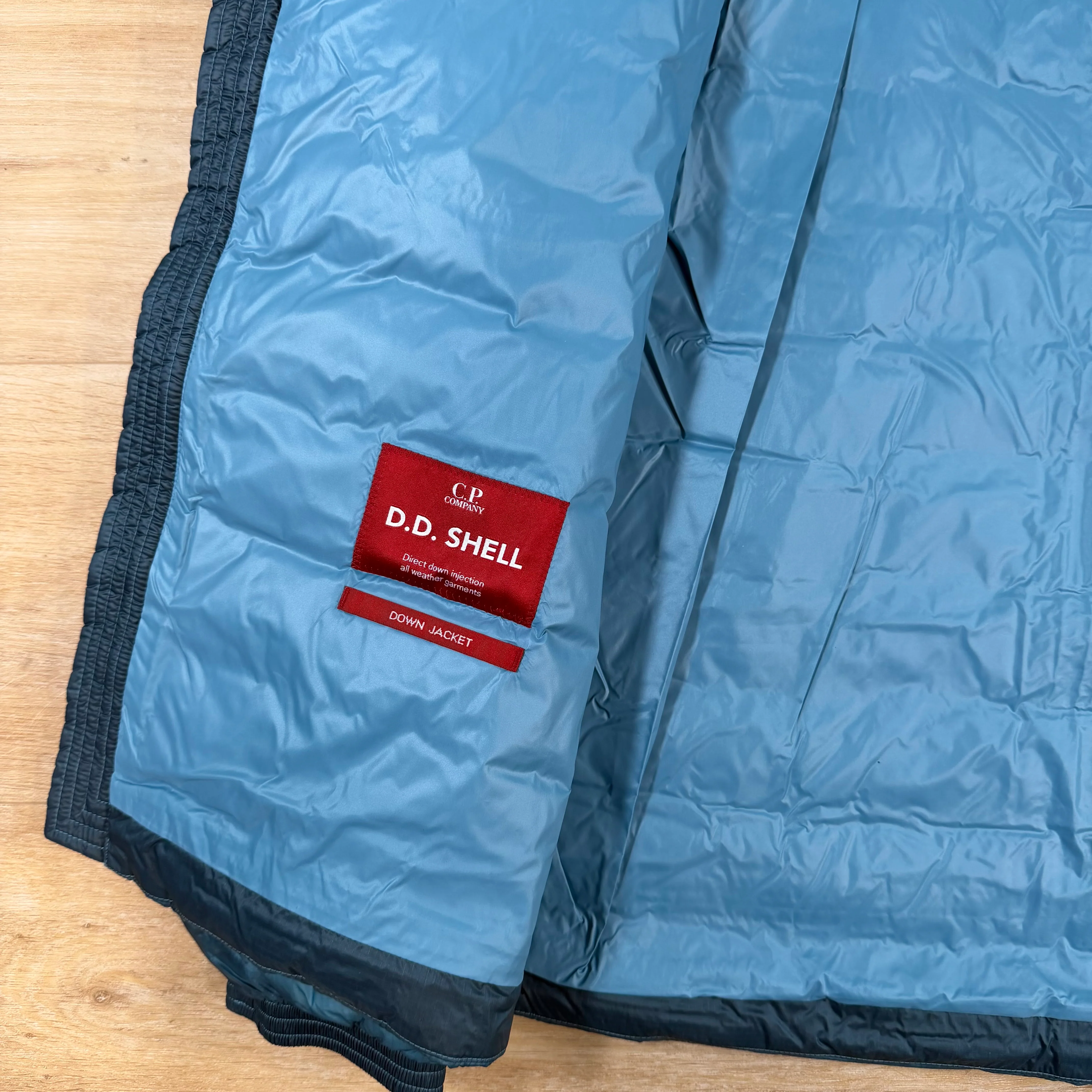 C.P. Company D.D. Shell Goggle Down Jacket in Aegean Blue - Image 6
