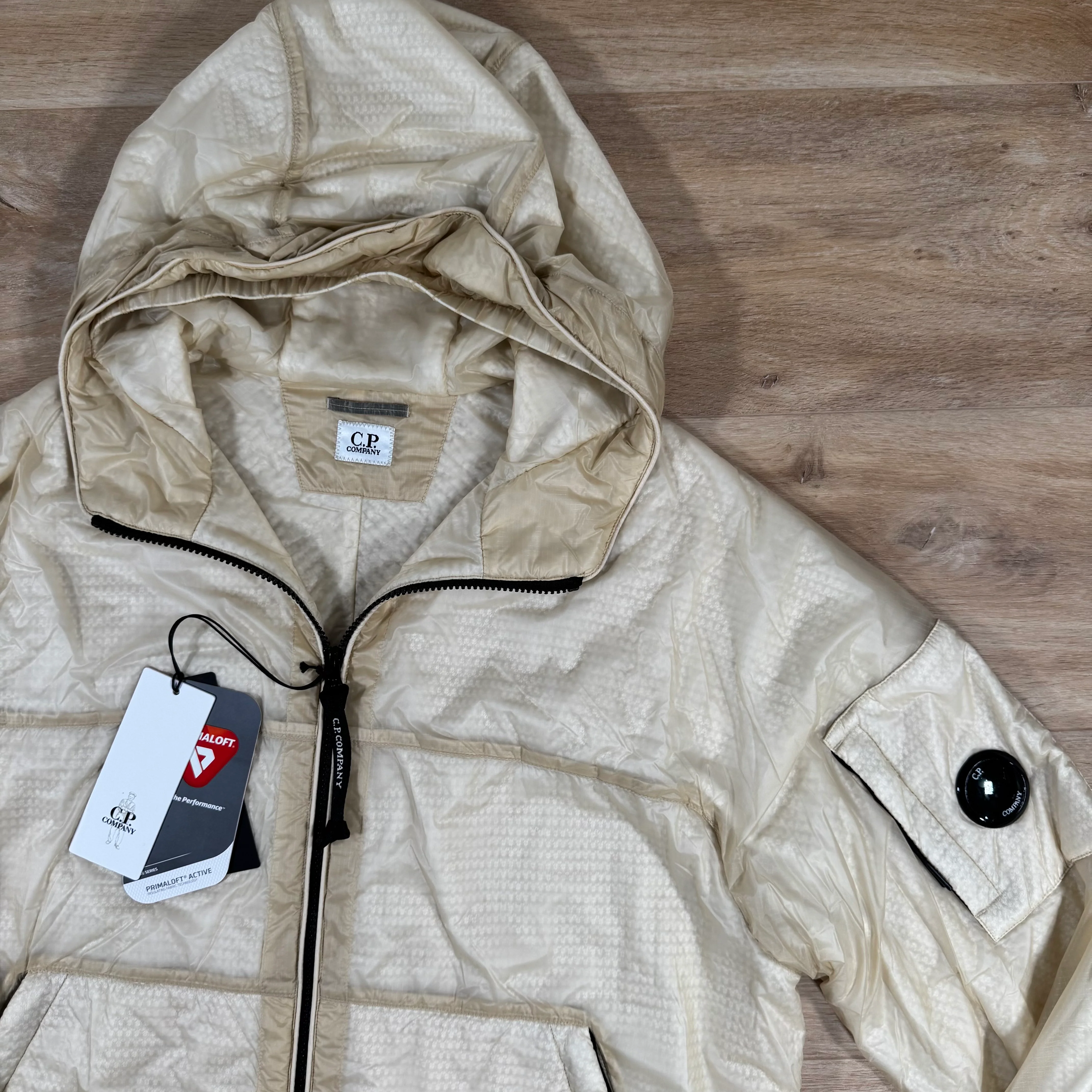 C.P. Company Nada Shell Lens Padded Jacket in Pistachio Shell - Image 2