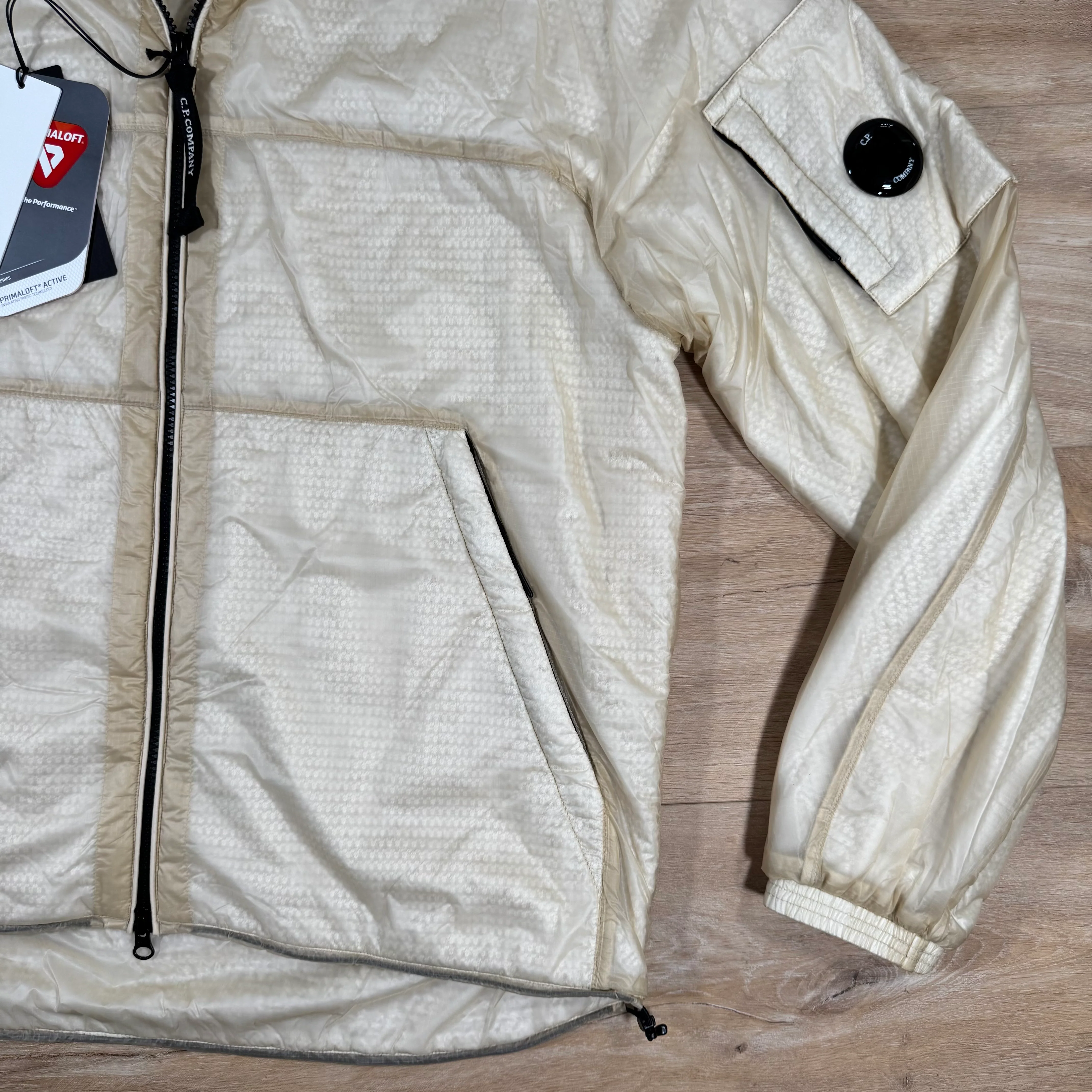 C.P. Company Nada Shell Lens Padded Jacket in Pistachio Shell - Image 3