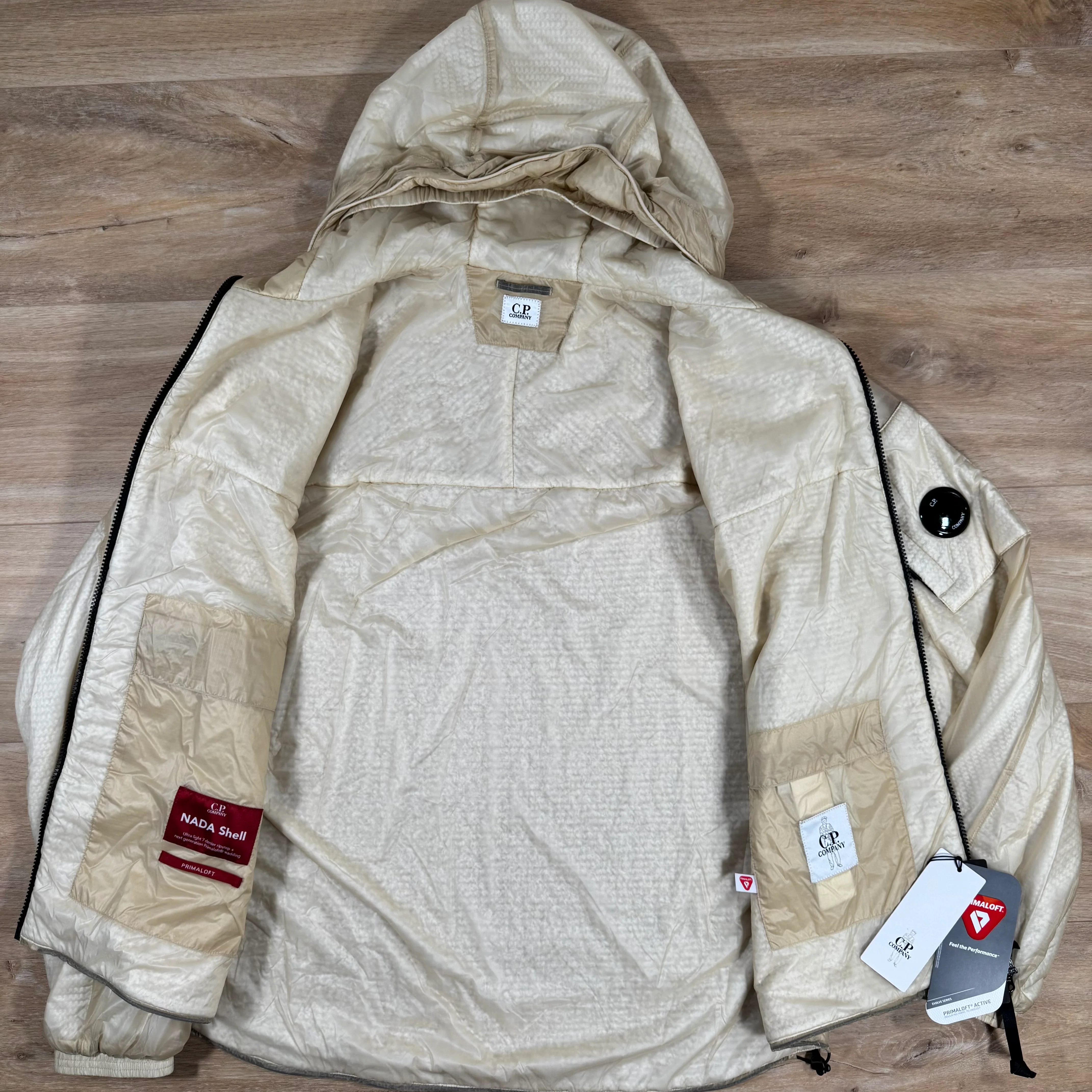 C.P. Company Nada Shell Lens Padded Jacket in Pistachio Shell - Image 4