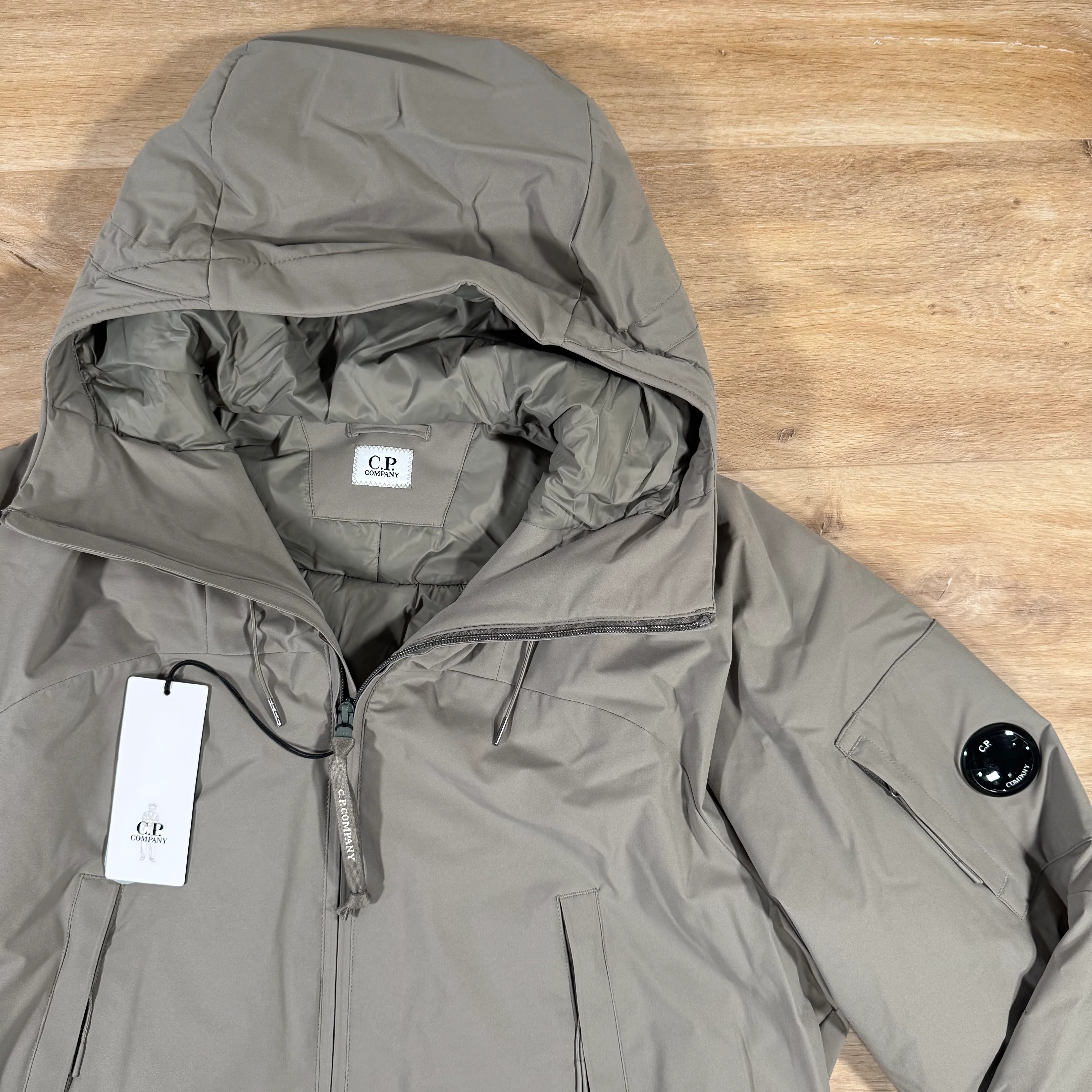 C.P. Company Pro-Tek Padded Lens Jacket in Fungi Grey - Image 2