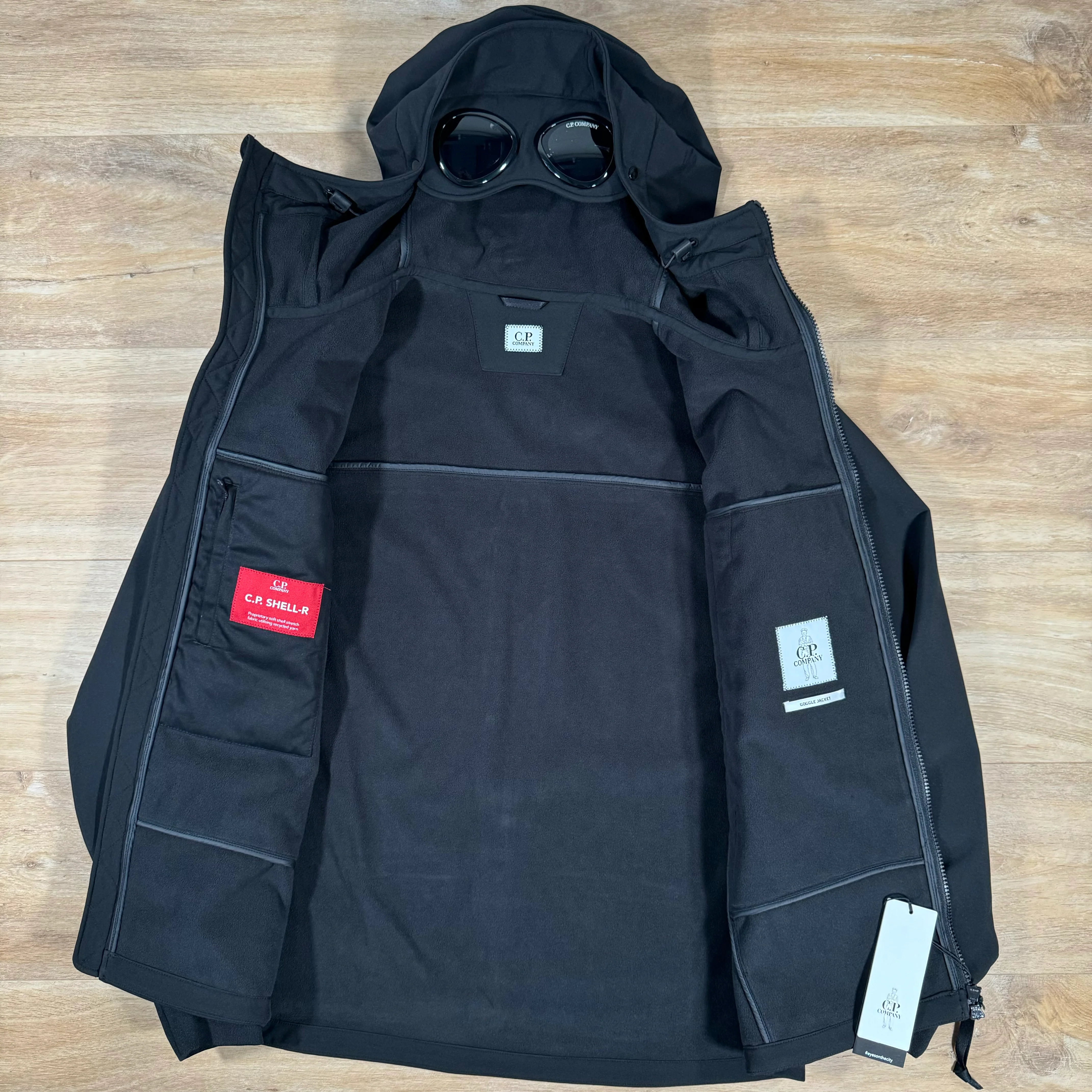 C.P. Company Shell-R Goggle Jacket in Black - Image 4
