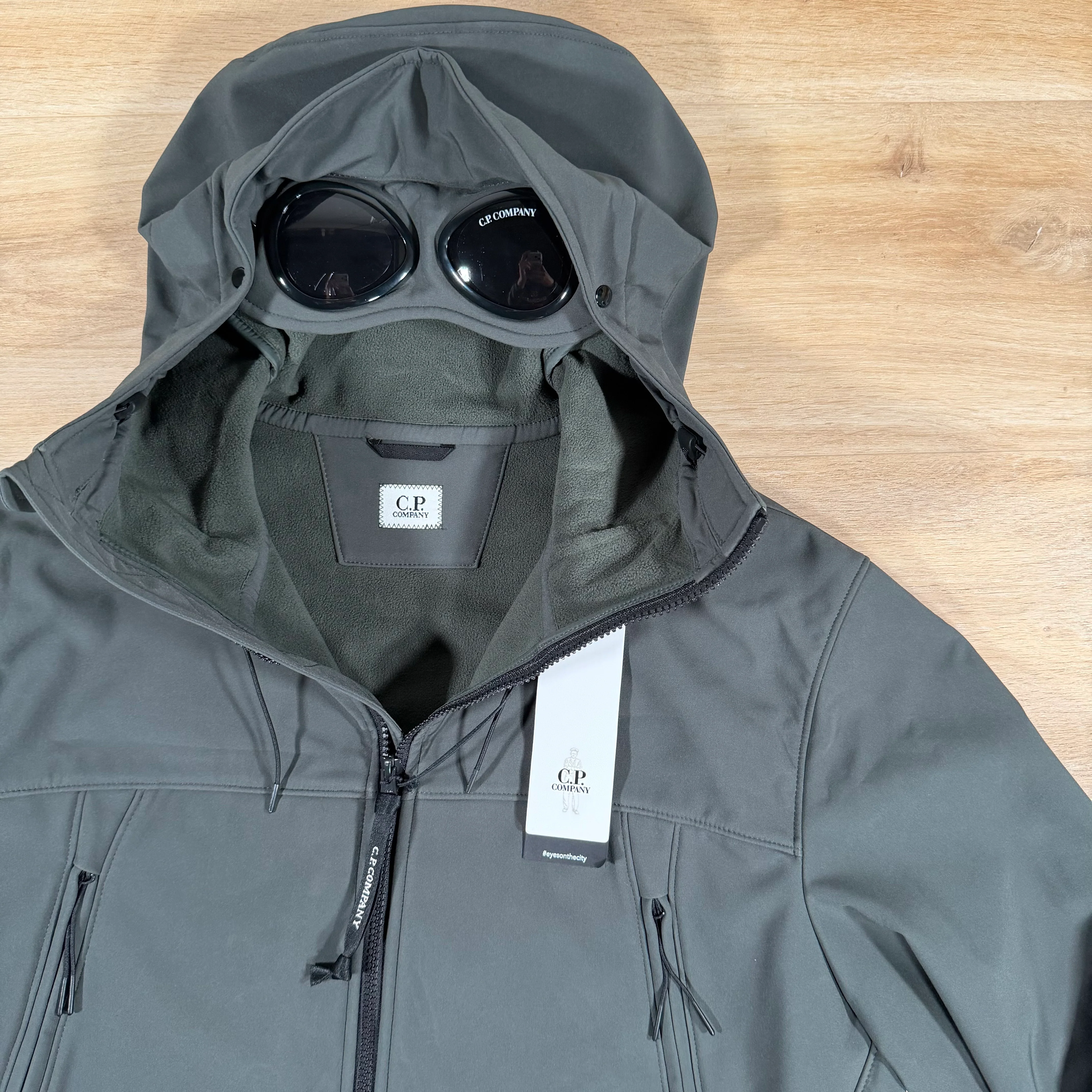 C.P. Company Shell-R Goggle Jacket in Dark Shadow - Grey - Image 2