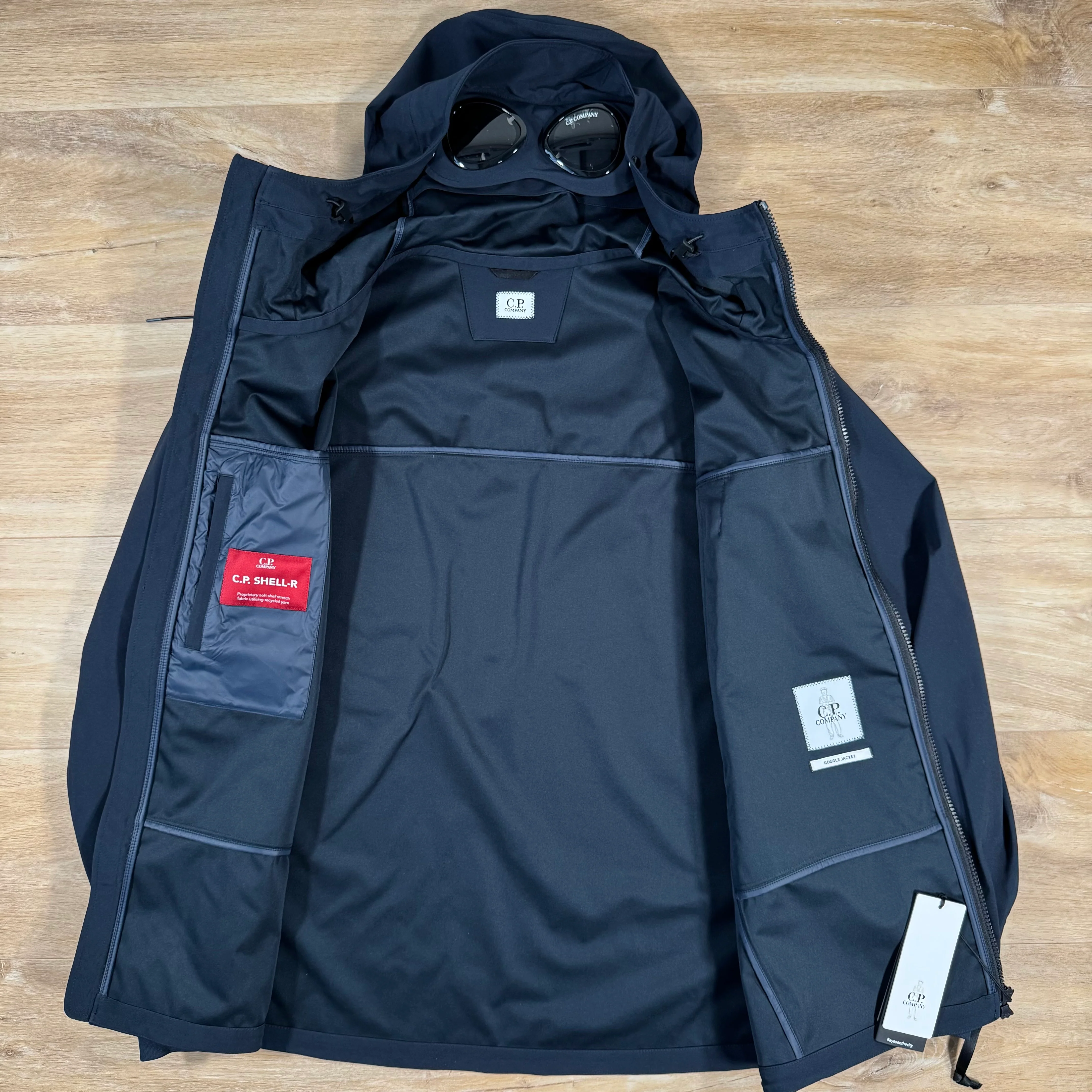 C.P. Company Shell-R Goggle Jacket in Navy - Image 4