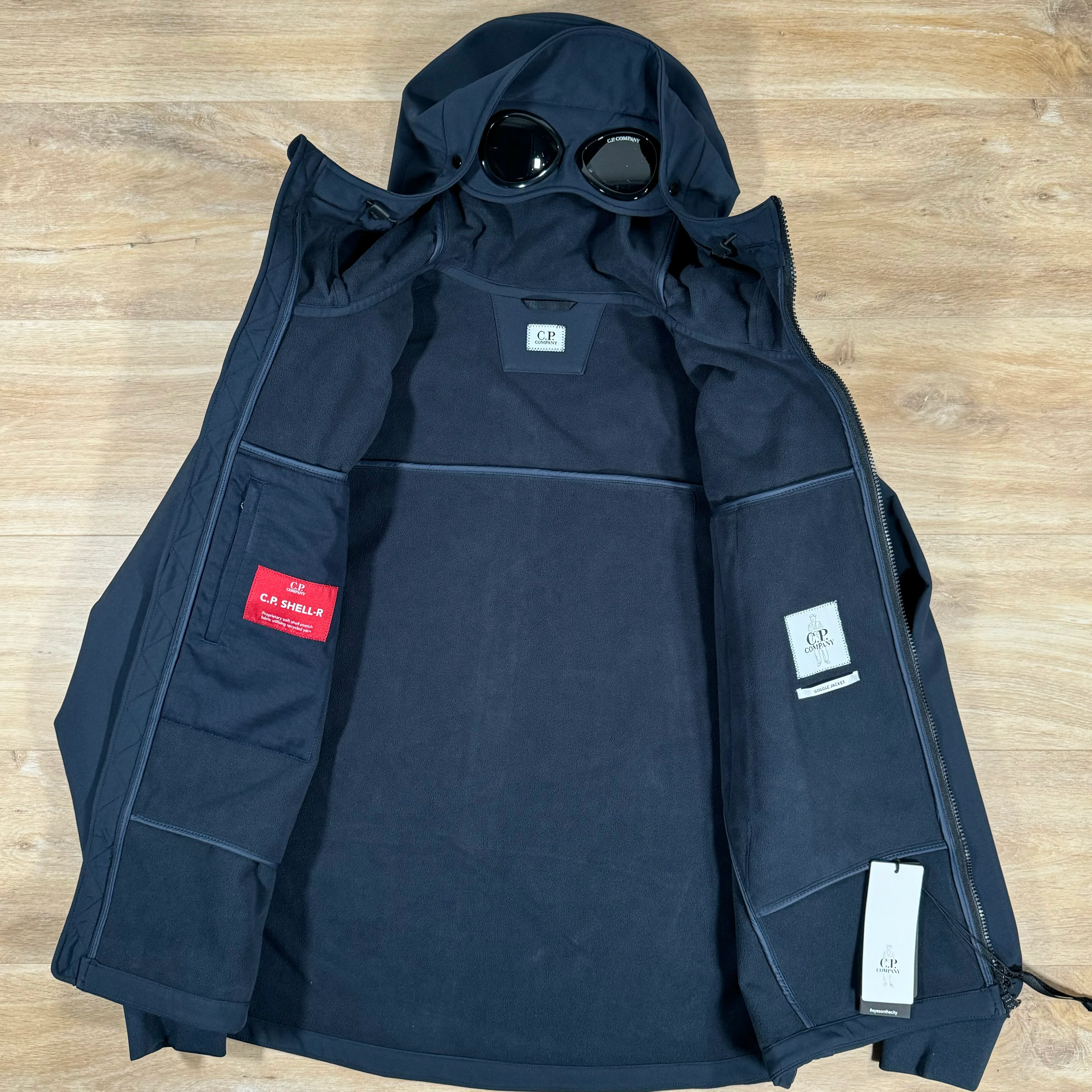 C.P. Company Shell-R Goggle Jacket in Navy - Image 4