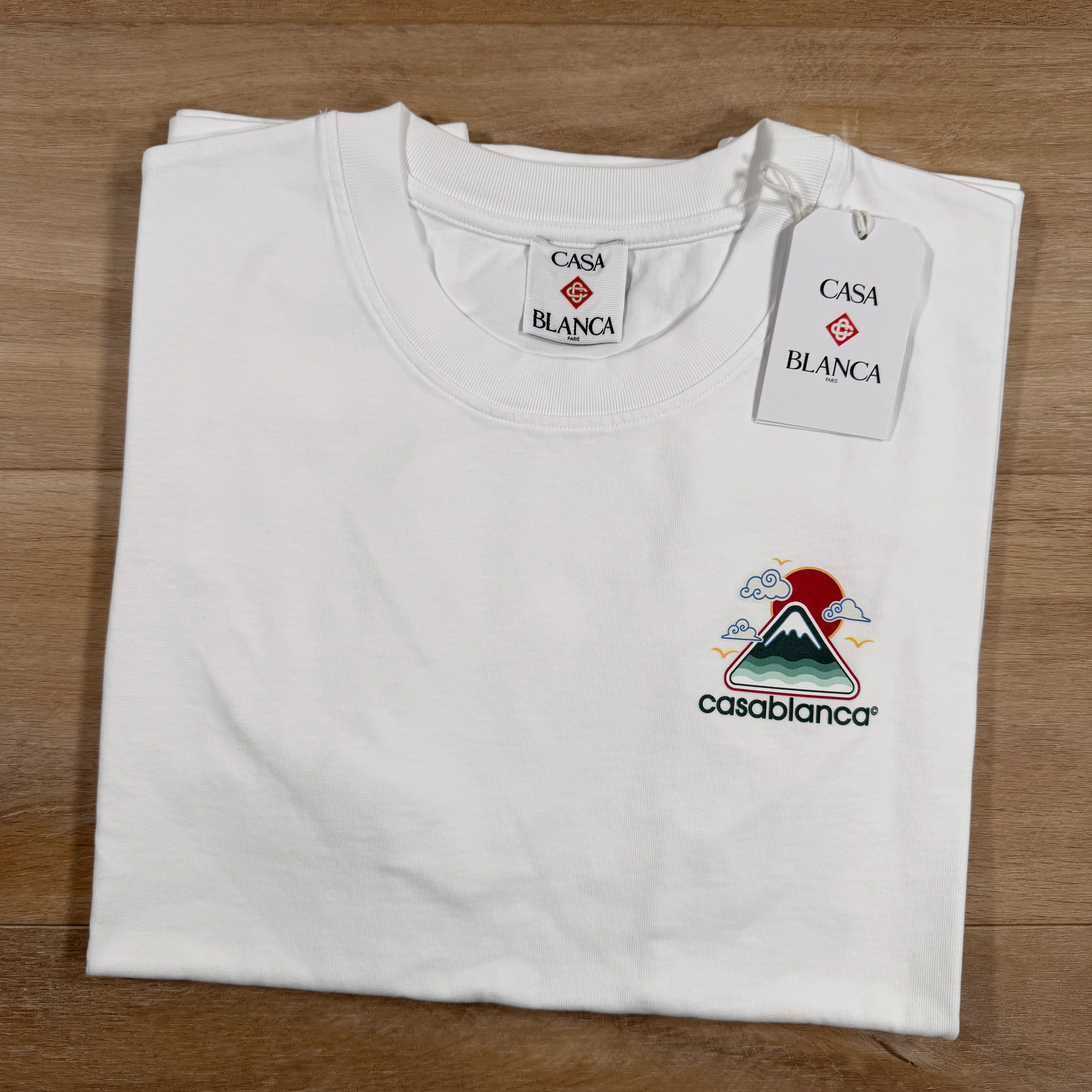 Casablanca Montagne Ondulee T-Shirt in White - Image 3