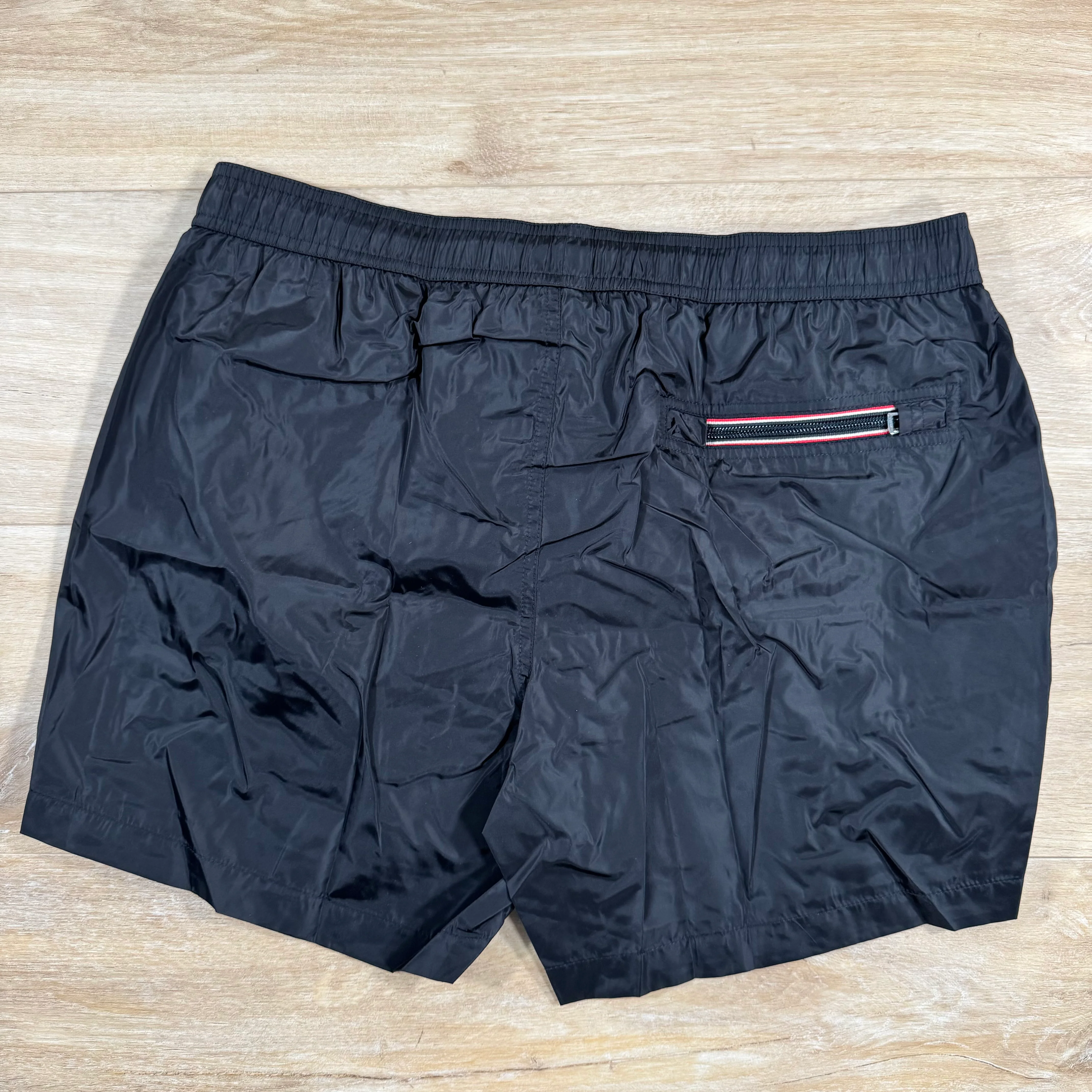 Moncler Logo Patch Swim Shorts in Black - Image 4