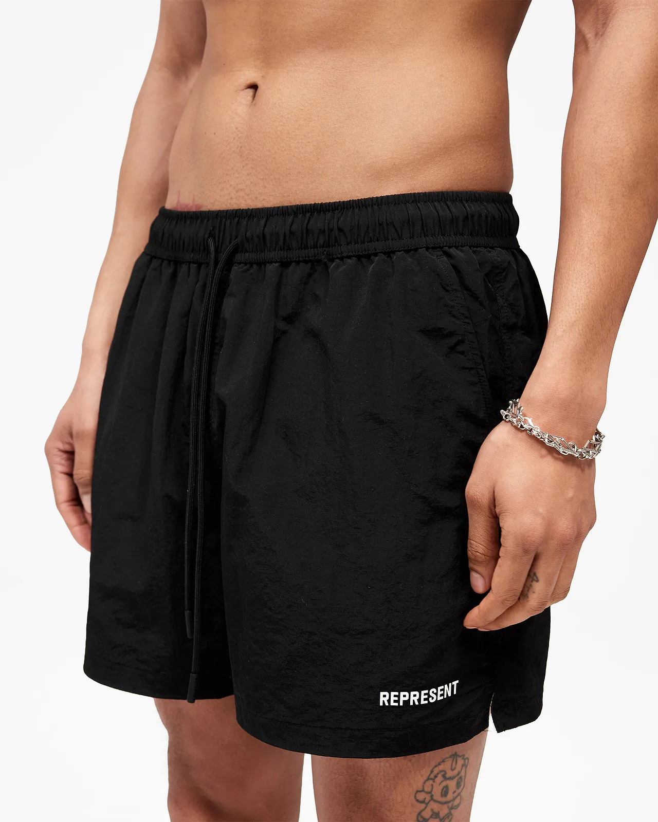 Represent Swim Short in Jet Black - Image 3