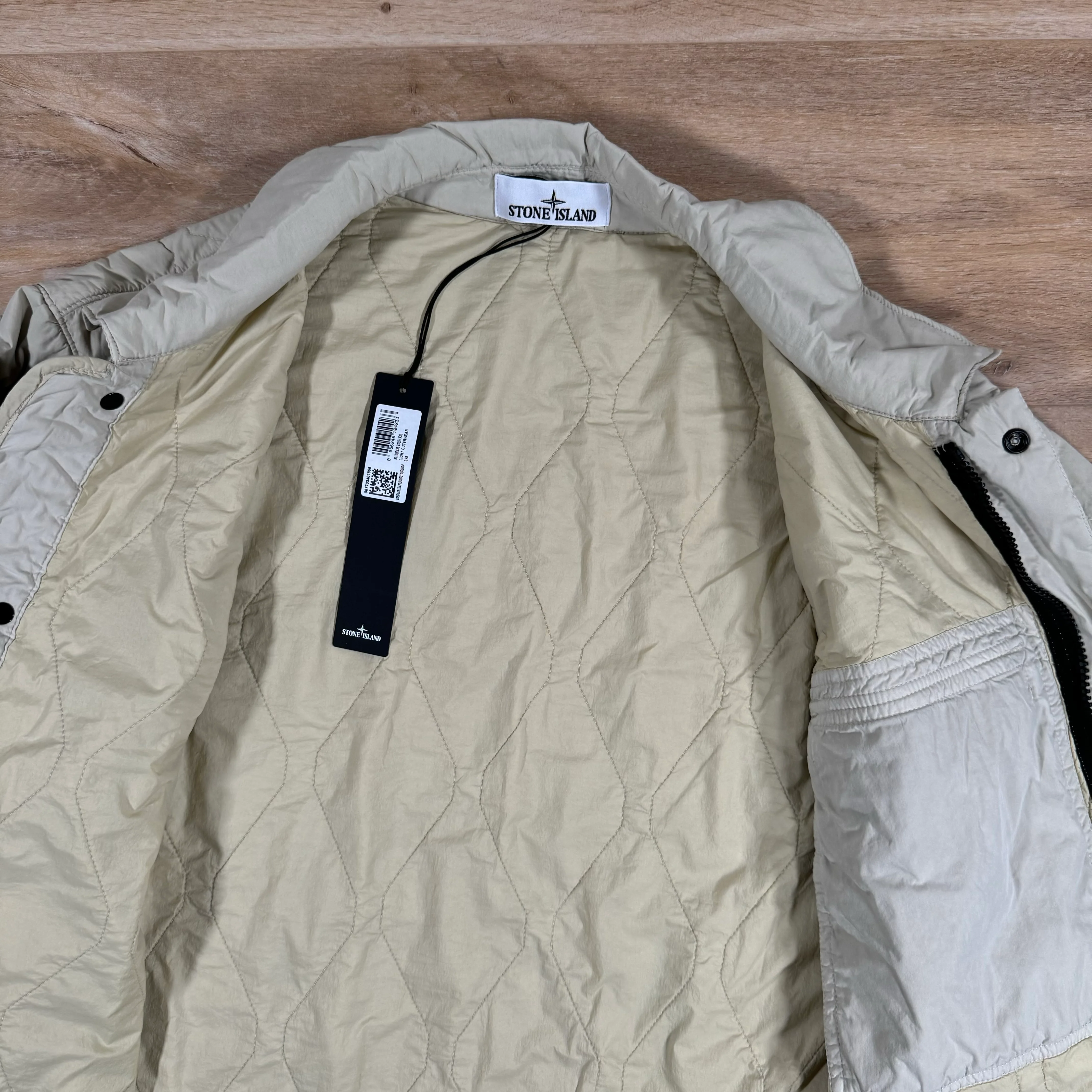 Stone Island 50 Fili Nylon Overshirt in Plaster - Image 5