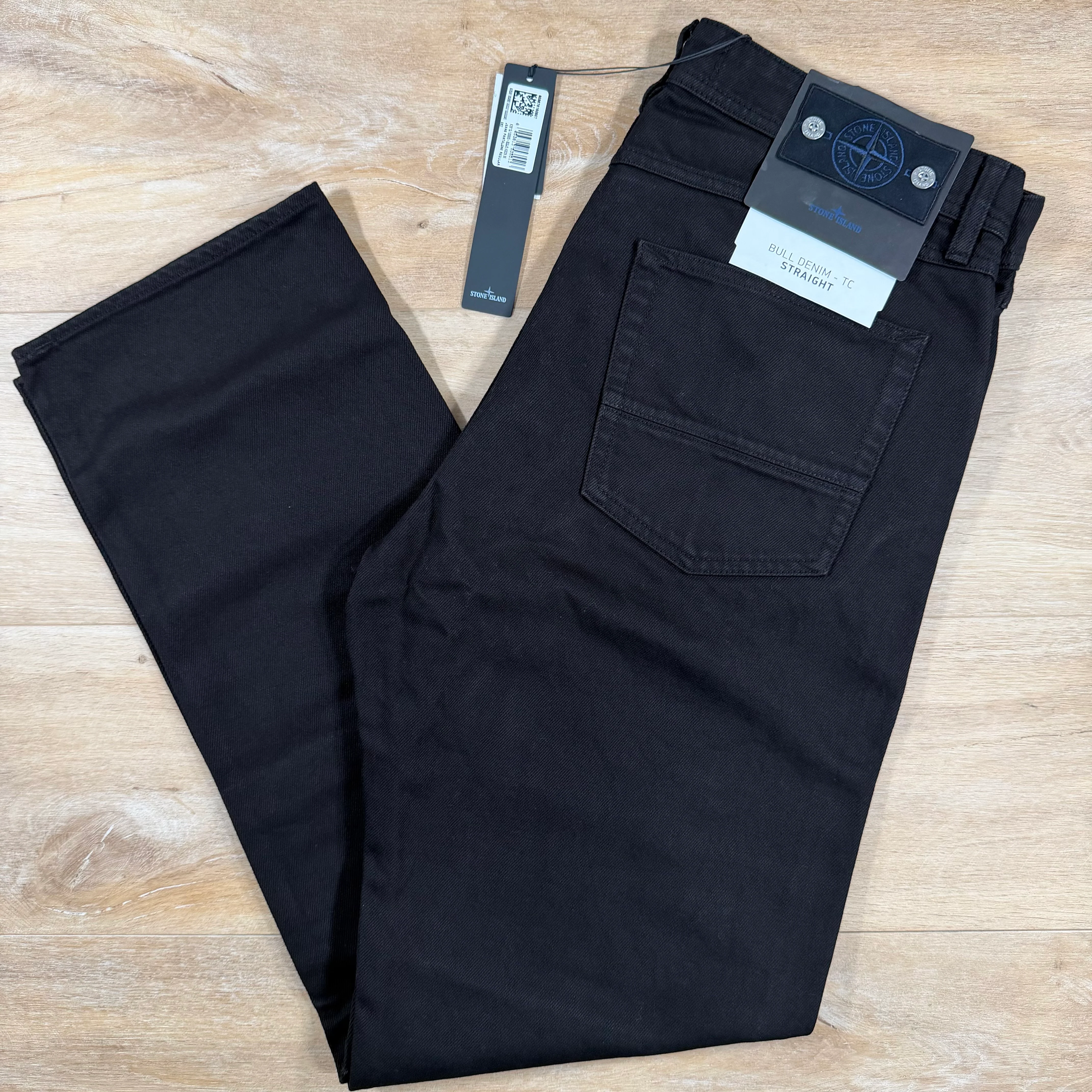 Stone Island Bull Denim-TC Black Jeans - Straight