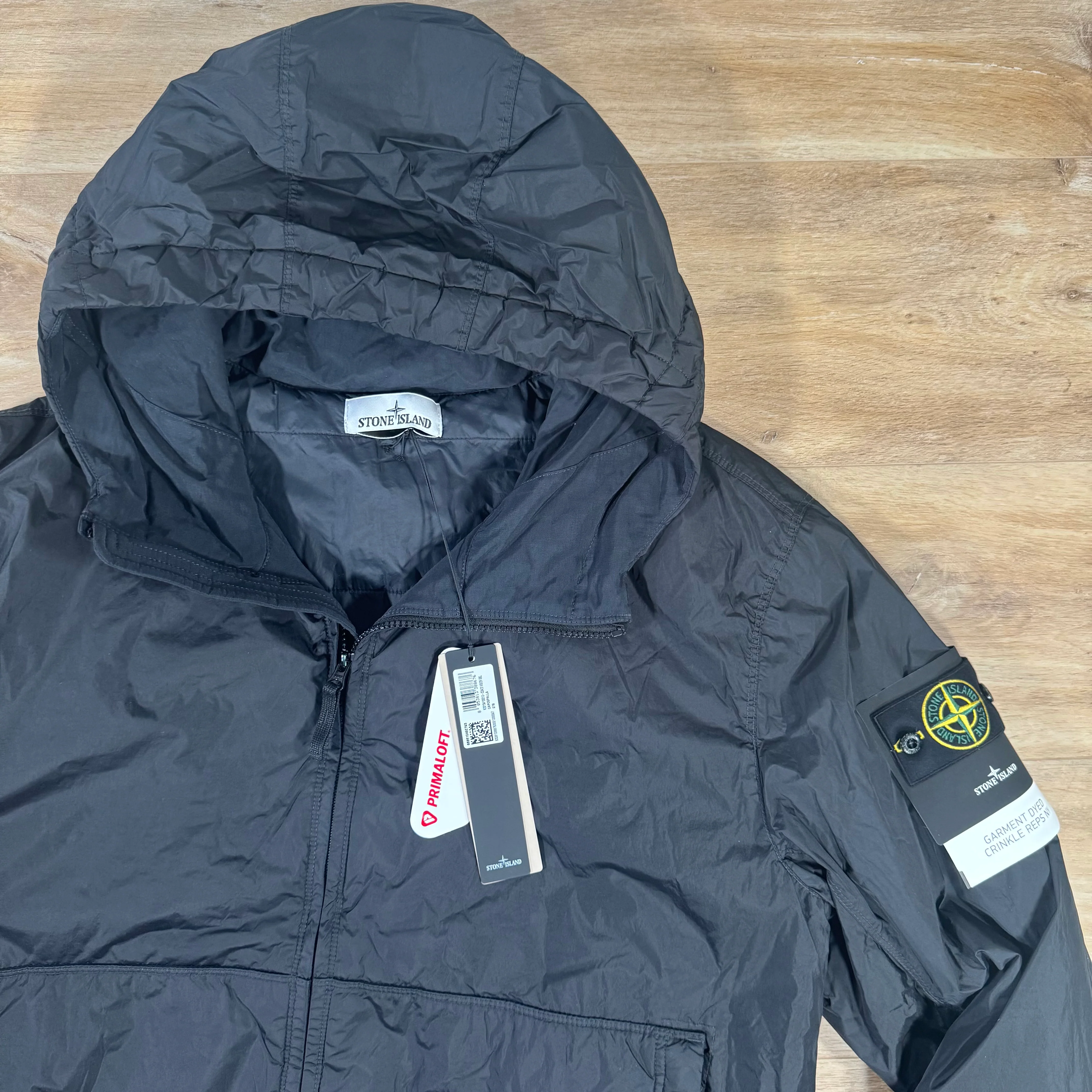 Stone Island Crinkle Reps NY Padded Jacket in Black - Image 2