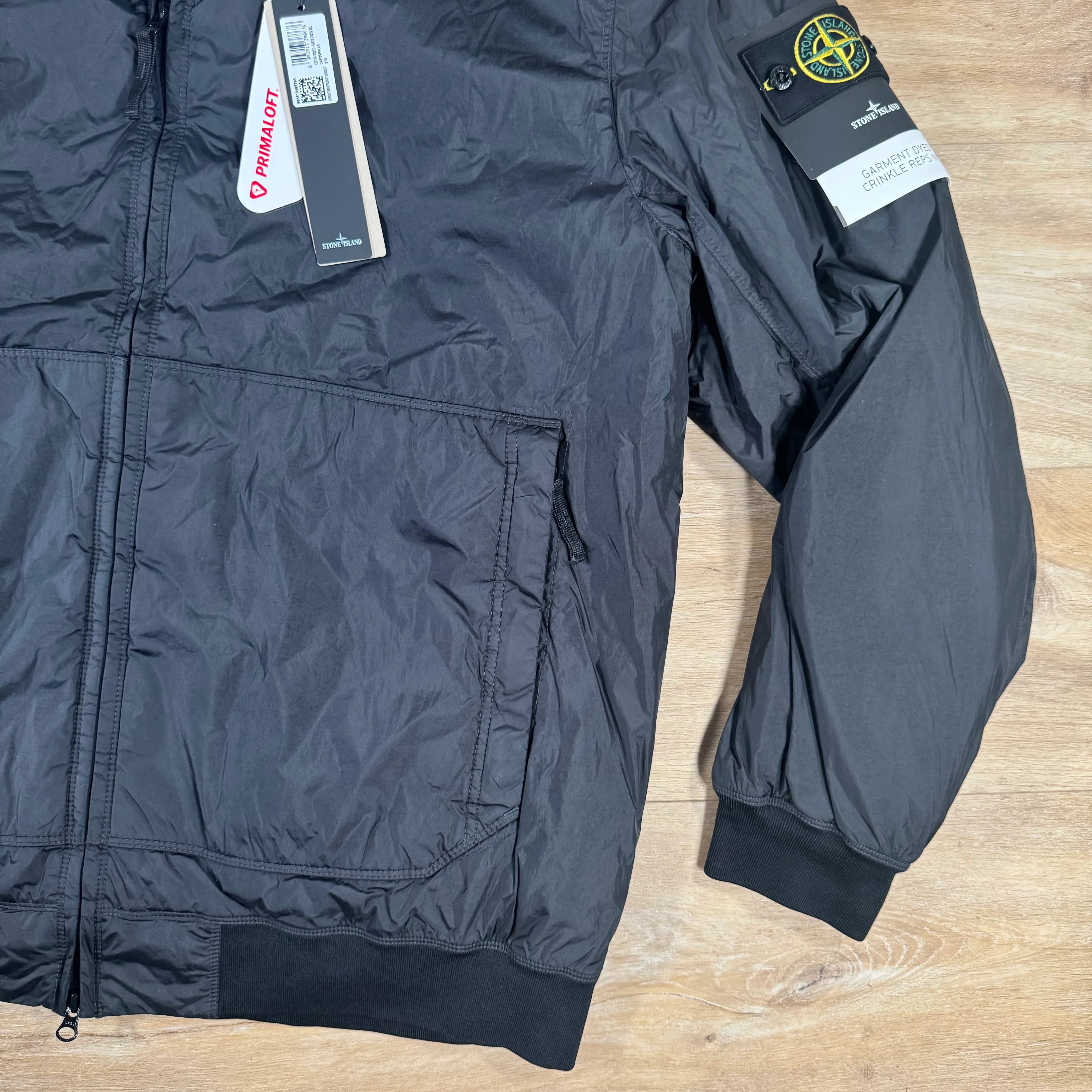 Stone Island Crinkle Reps NY Padded Jacket in Black - Image 3
