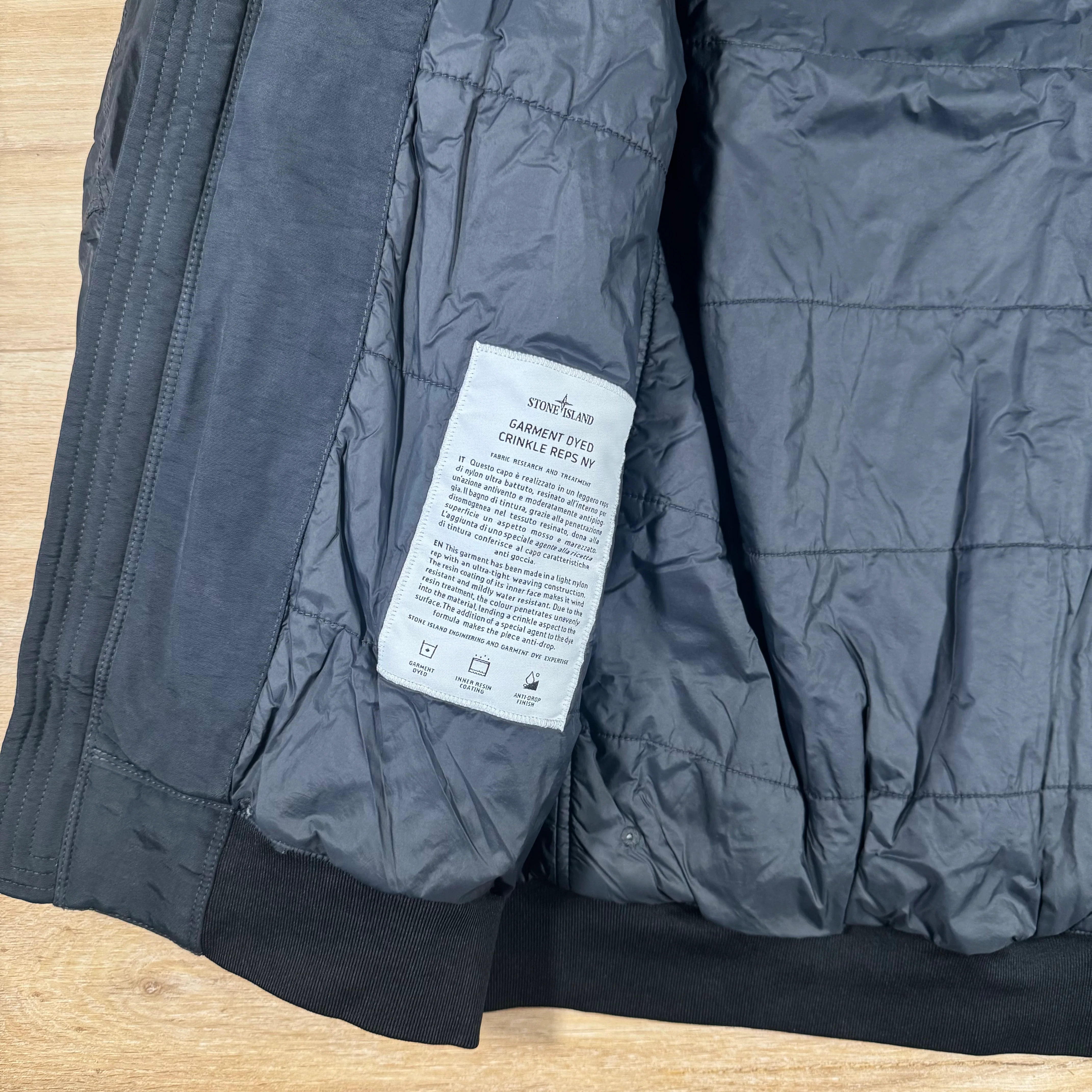 Stone Island Crinkle Reps NY Padded Jacket in Black - Image 6