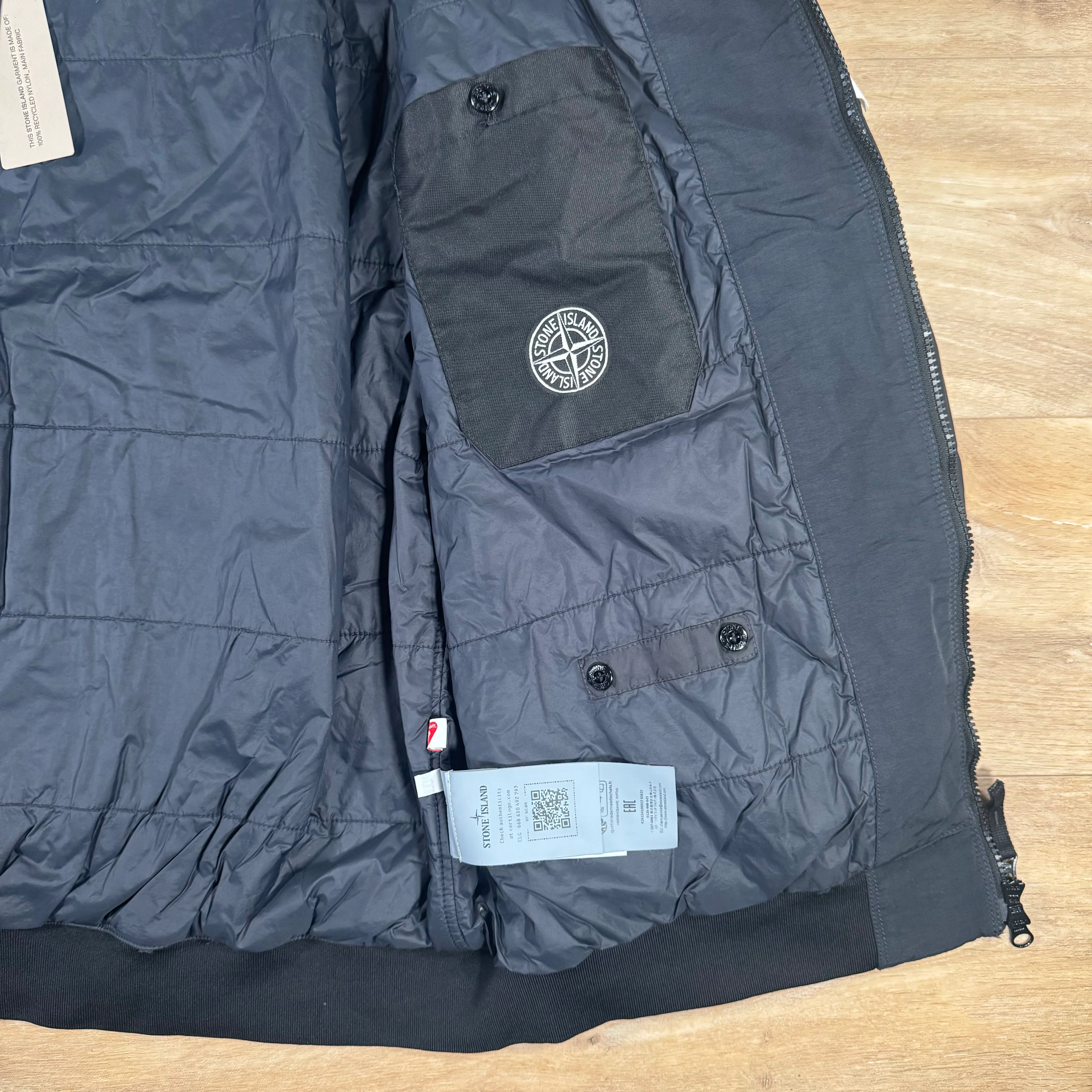 Stone Island Crinkle Reps NY Padded Jacket in Black - Image 7