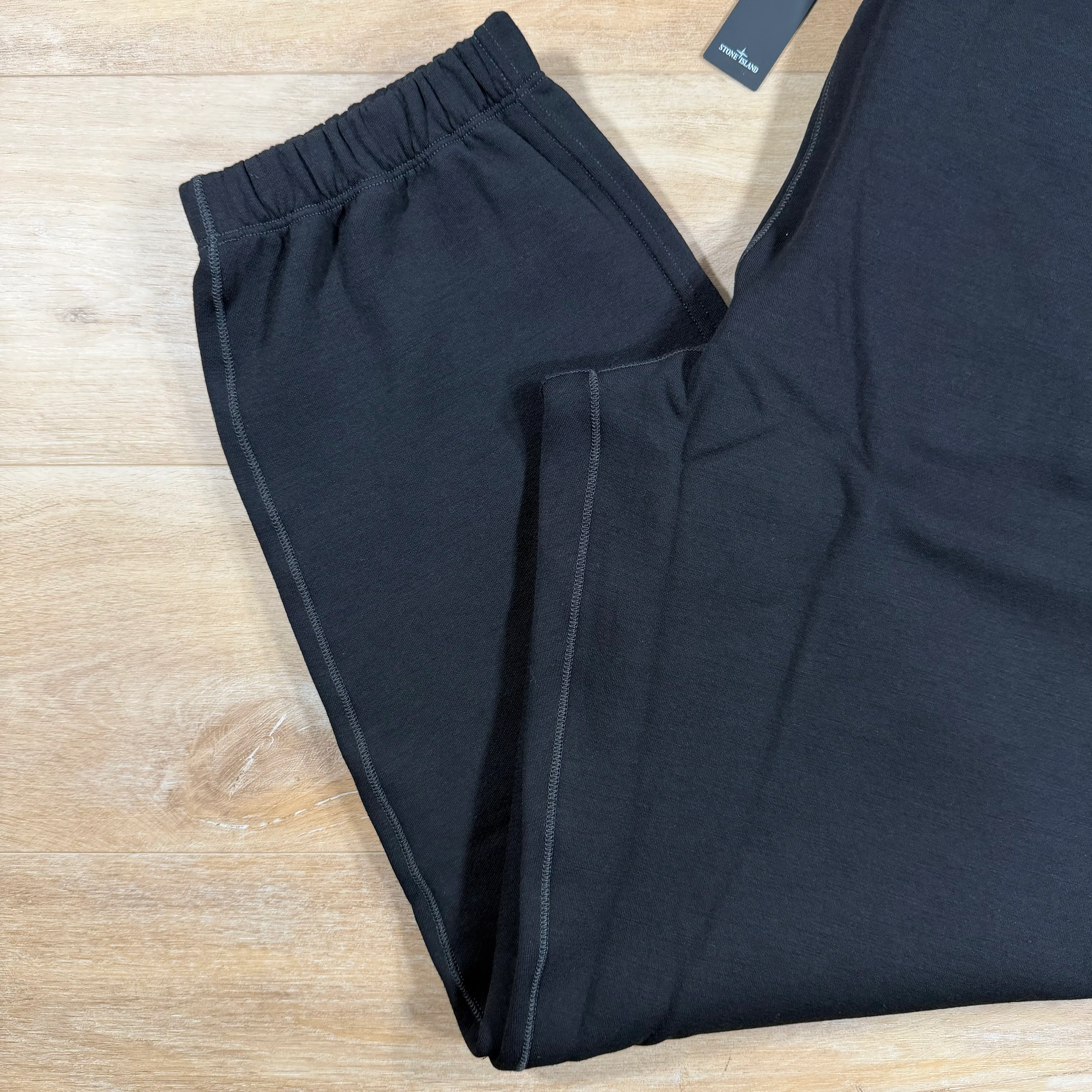 Stone Island Ghost Cotton Wool Fleece Sweatpants in Black - Image 3