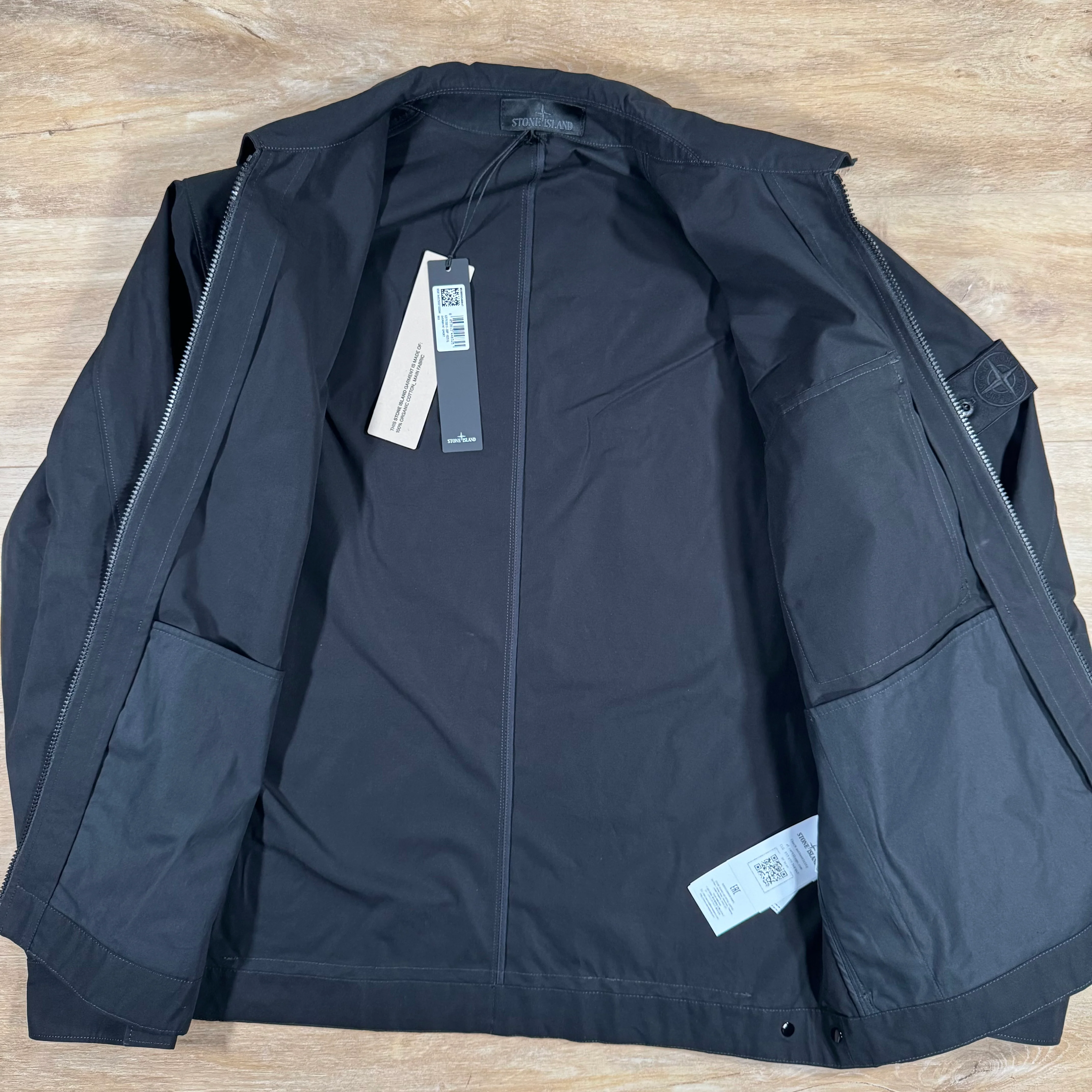 Stone Island Ghost Weatherproof Cotton Canvas Overshirt in Black - Image 4
