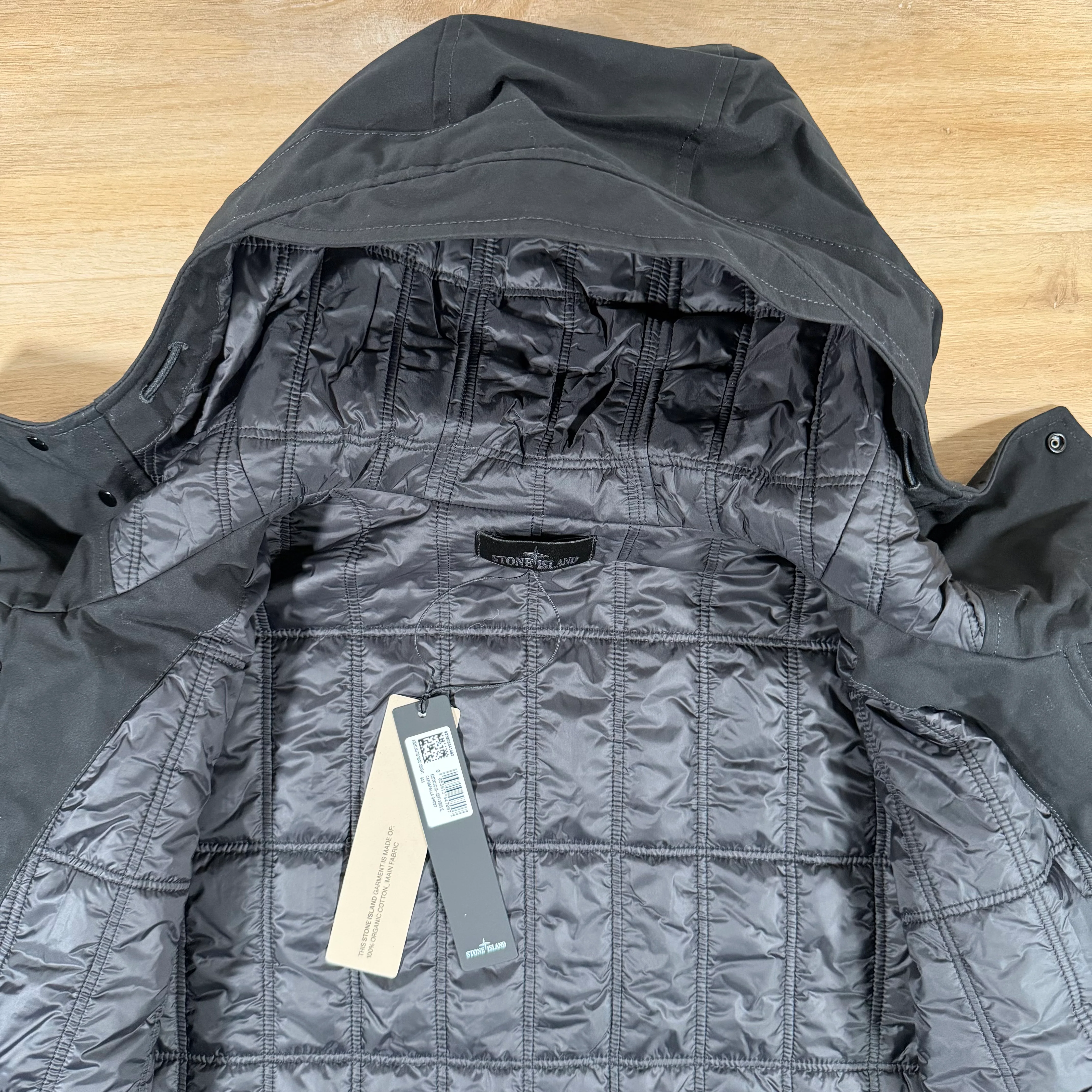 Stone Island Ghost Weatherproof Cotton Canvas Parka in Black - Image 5