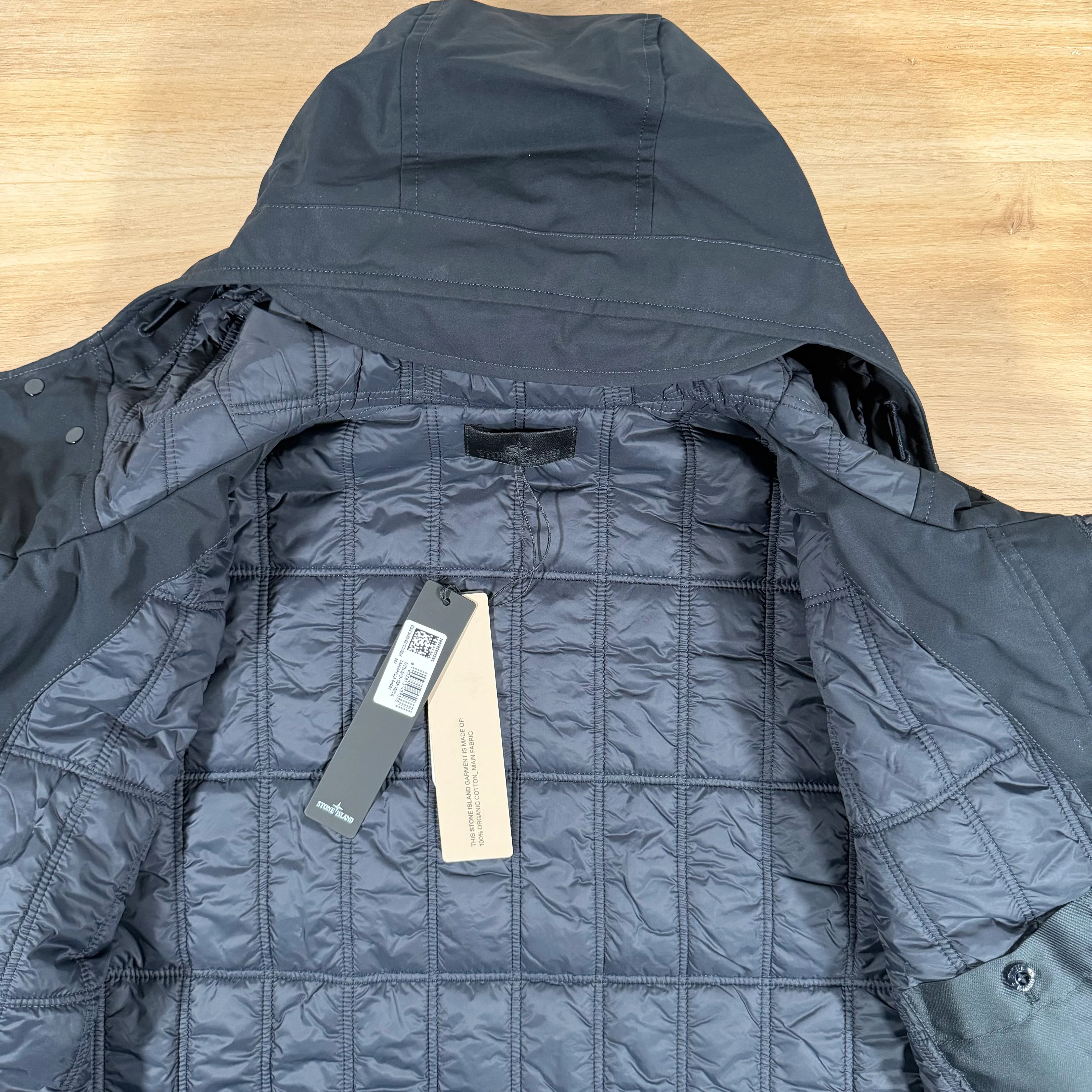 Stone Island Ghost Weatherproof Cotton Canvas Parka in Navy - Image 5