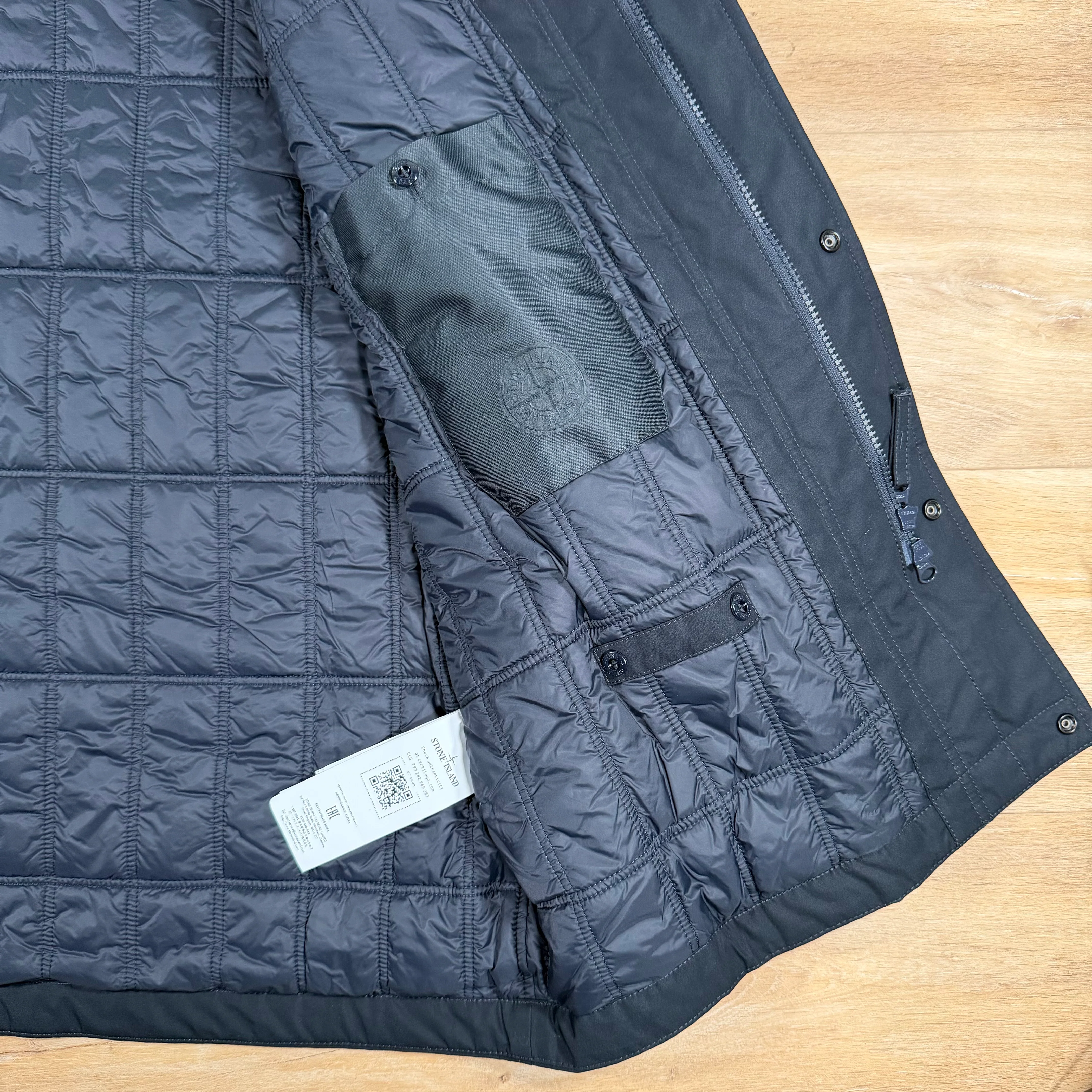Stone Island Ghost Weatherproof Cotton Canvas Parka in Navy - Image 6