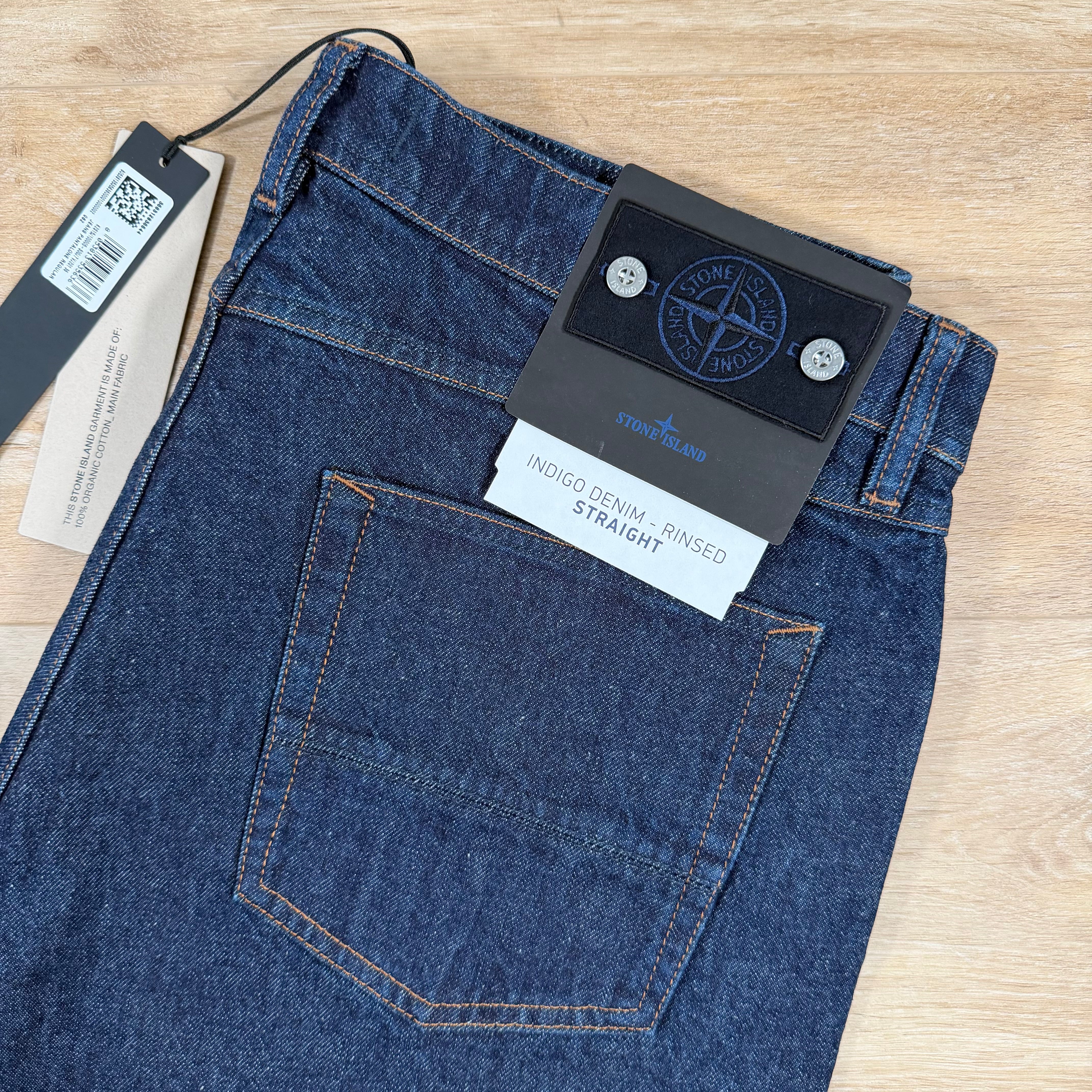Stone Island Indigo Denim-Rinsed Straight Fit Jeans in Blue Rinse - Image 2