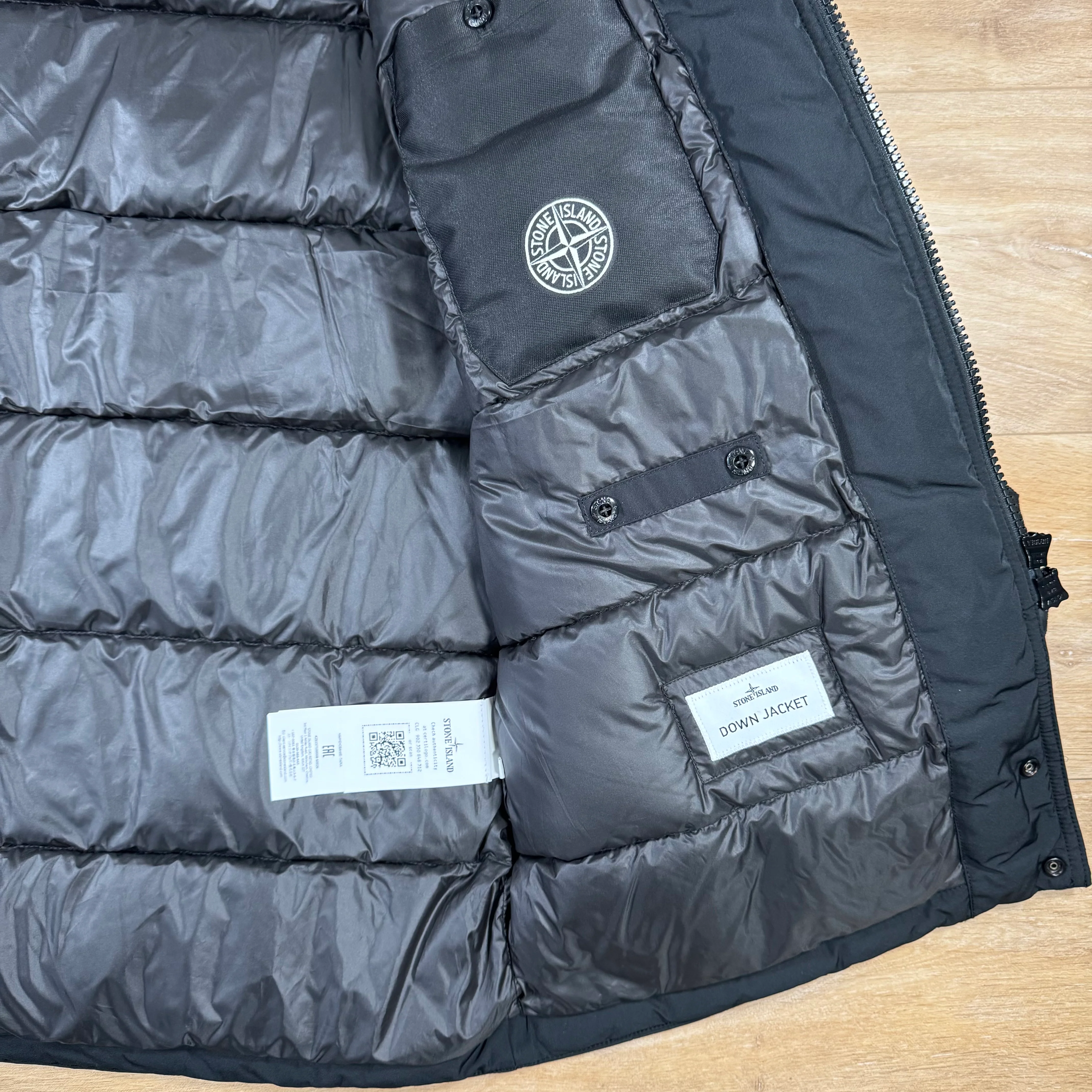 Stone Island Micro Twill Down Parka in Black - Image 8