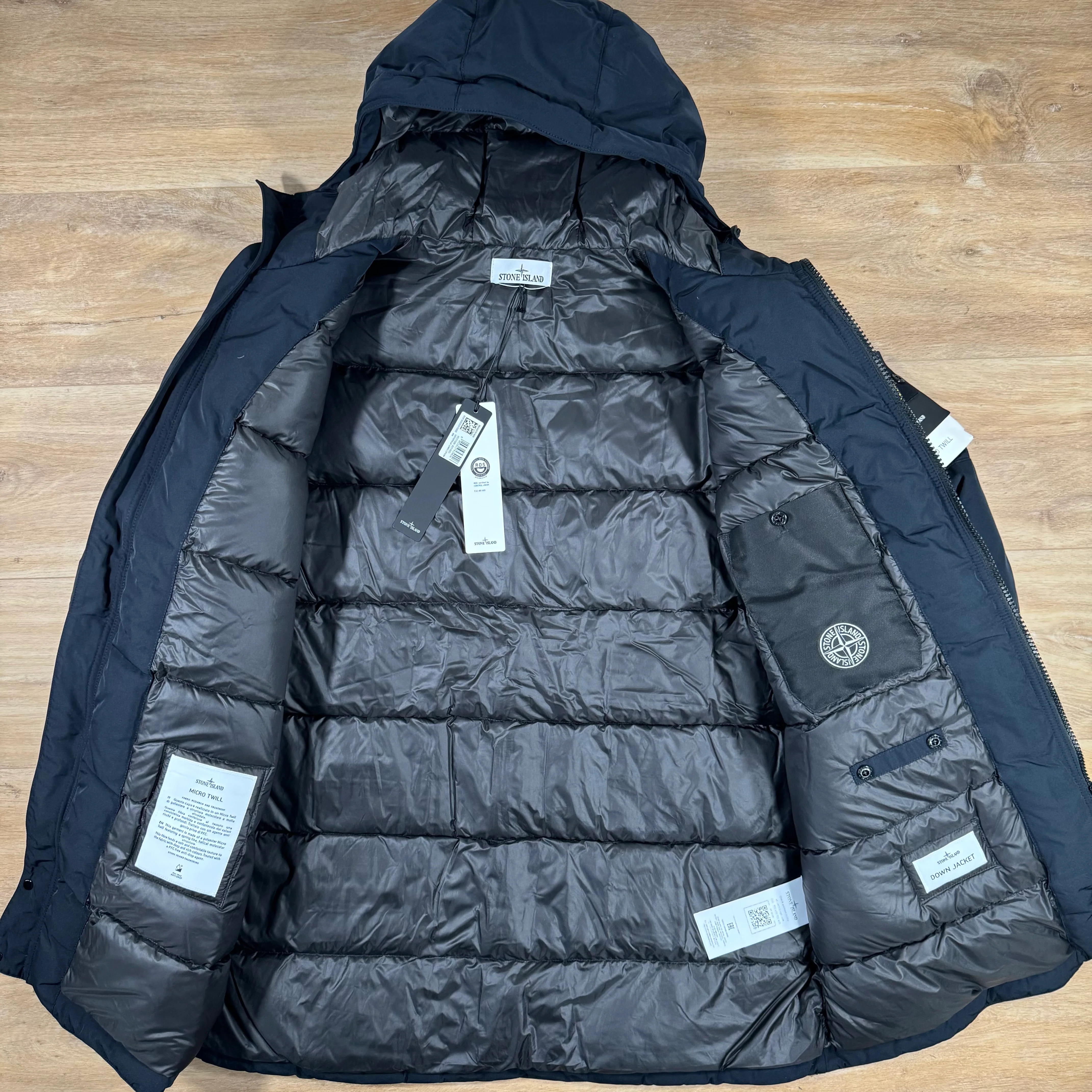 Stone Island Micro Twill Down Parka in Navy - Image 5