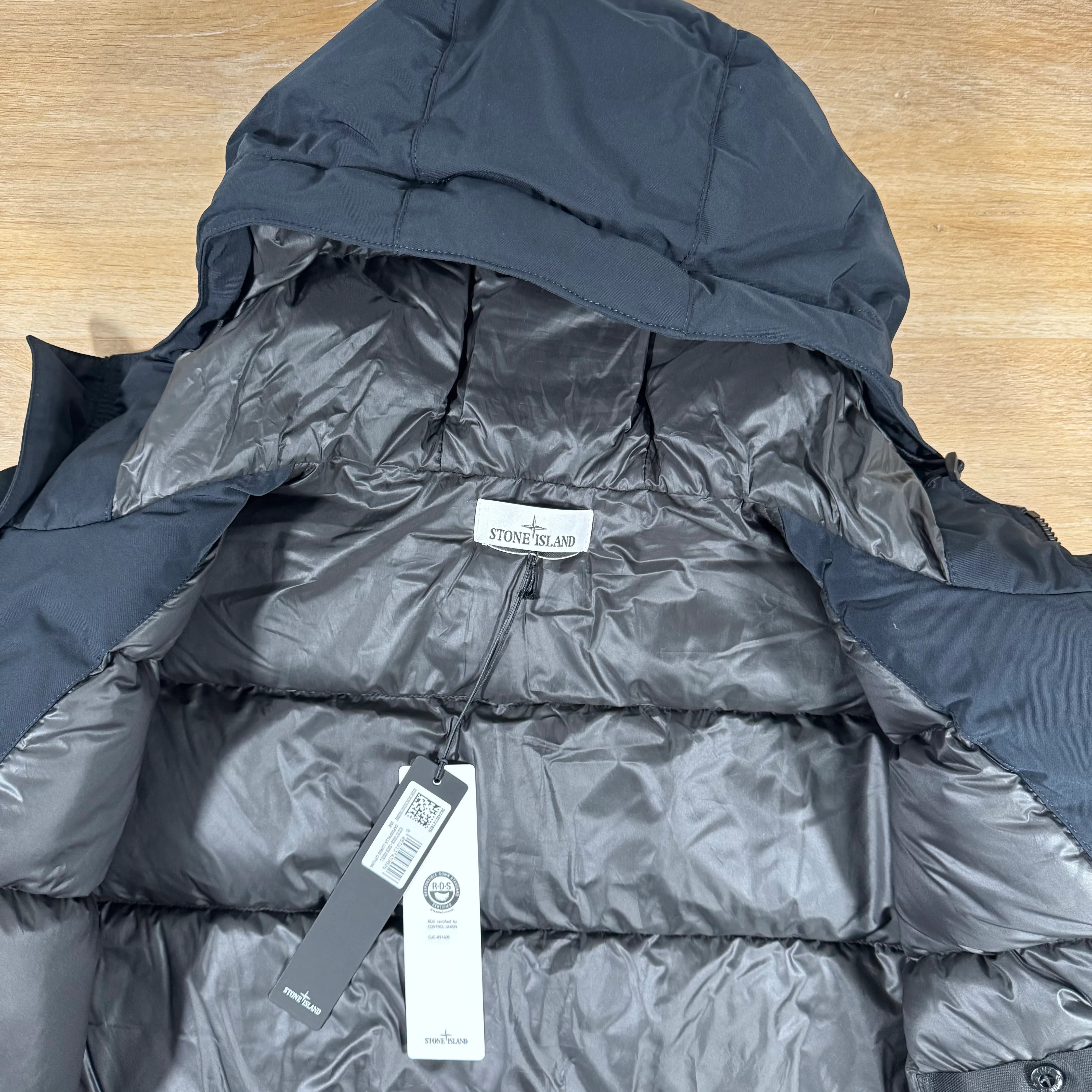 Stone Island Micro Twill Down Parka in Navy - Image 6