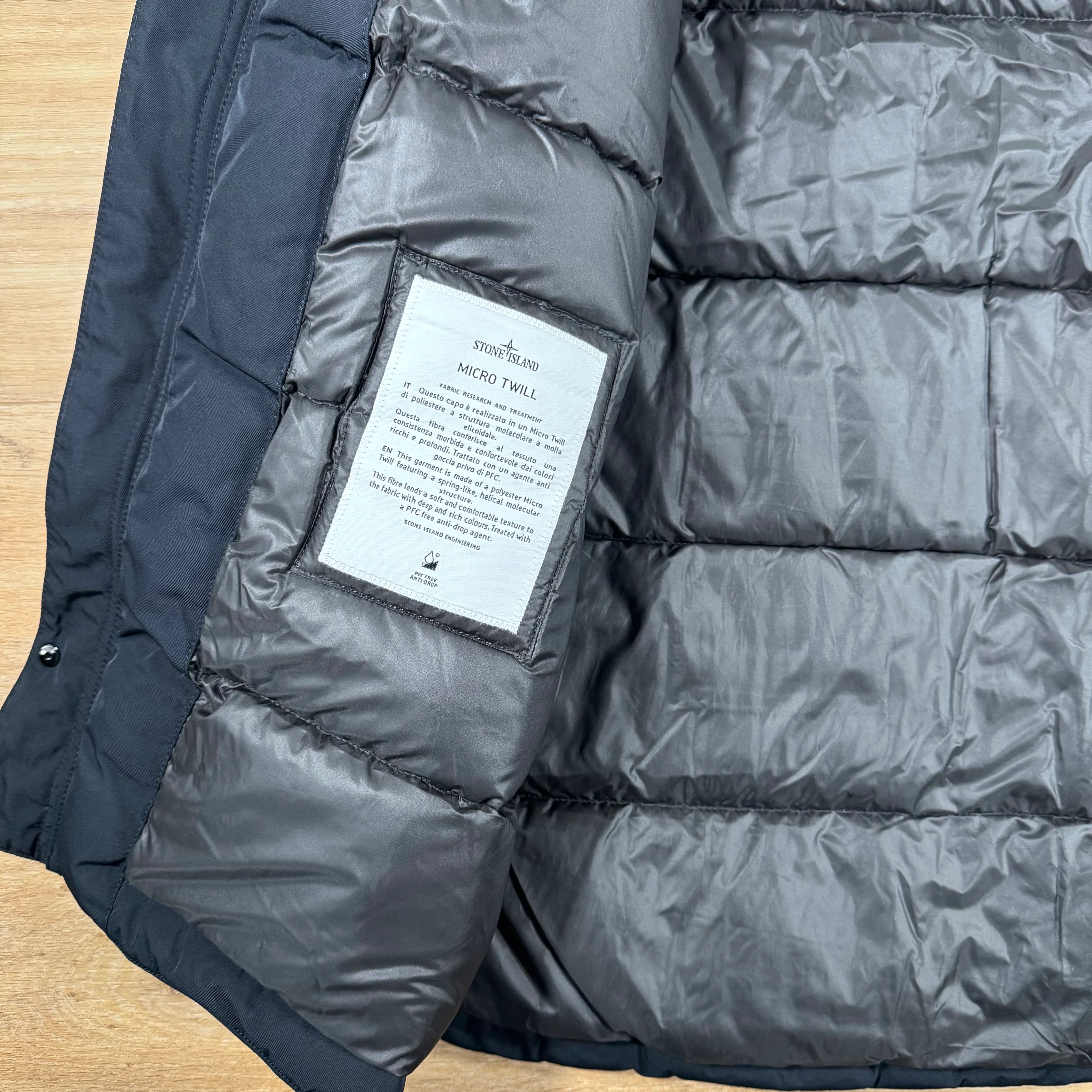 Stone Island Micro Twill Down Parka in Navy - Image 7
