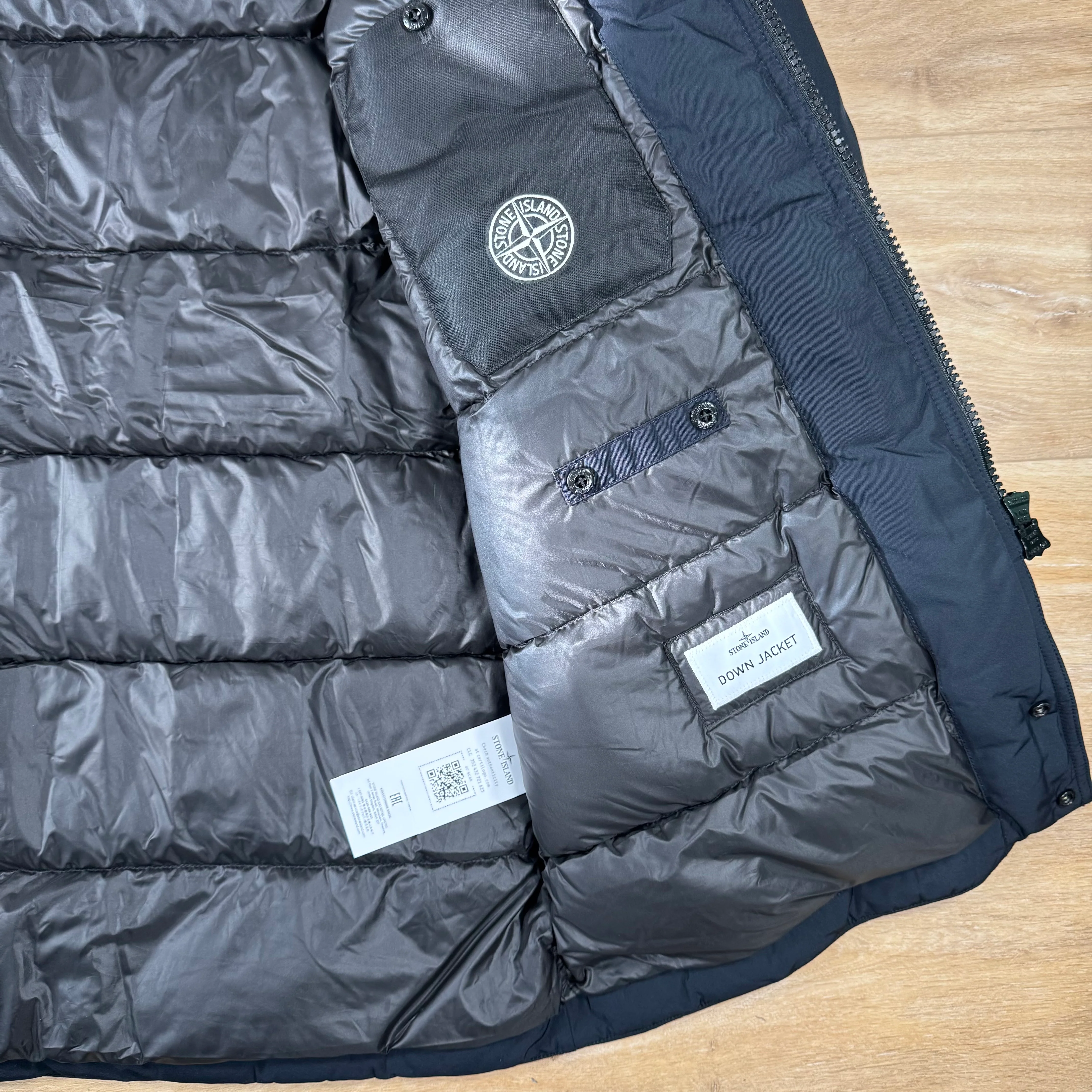 Stone Island Micro Twill Down Parka in Navy - Image 8