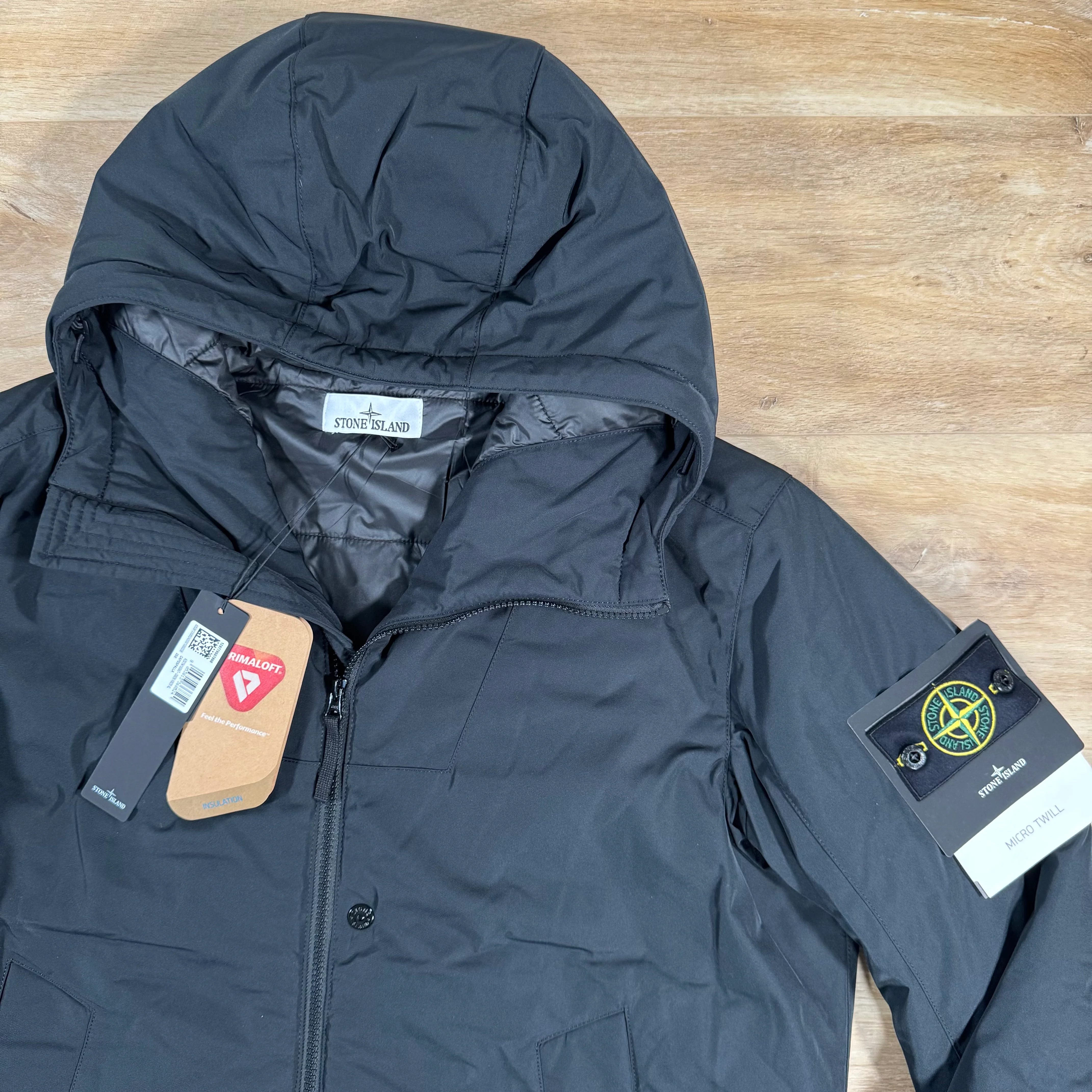 Stone Island Micro Twill Padded Jacket in Black - Image 2