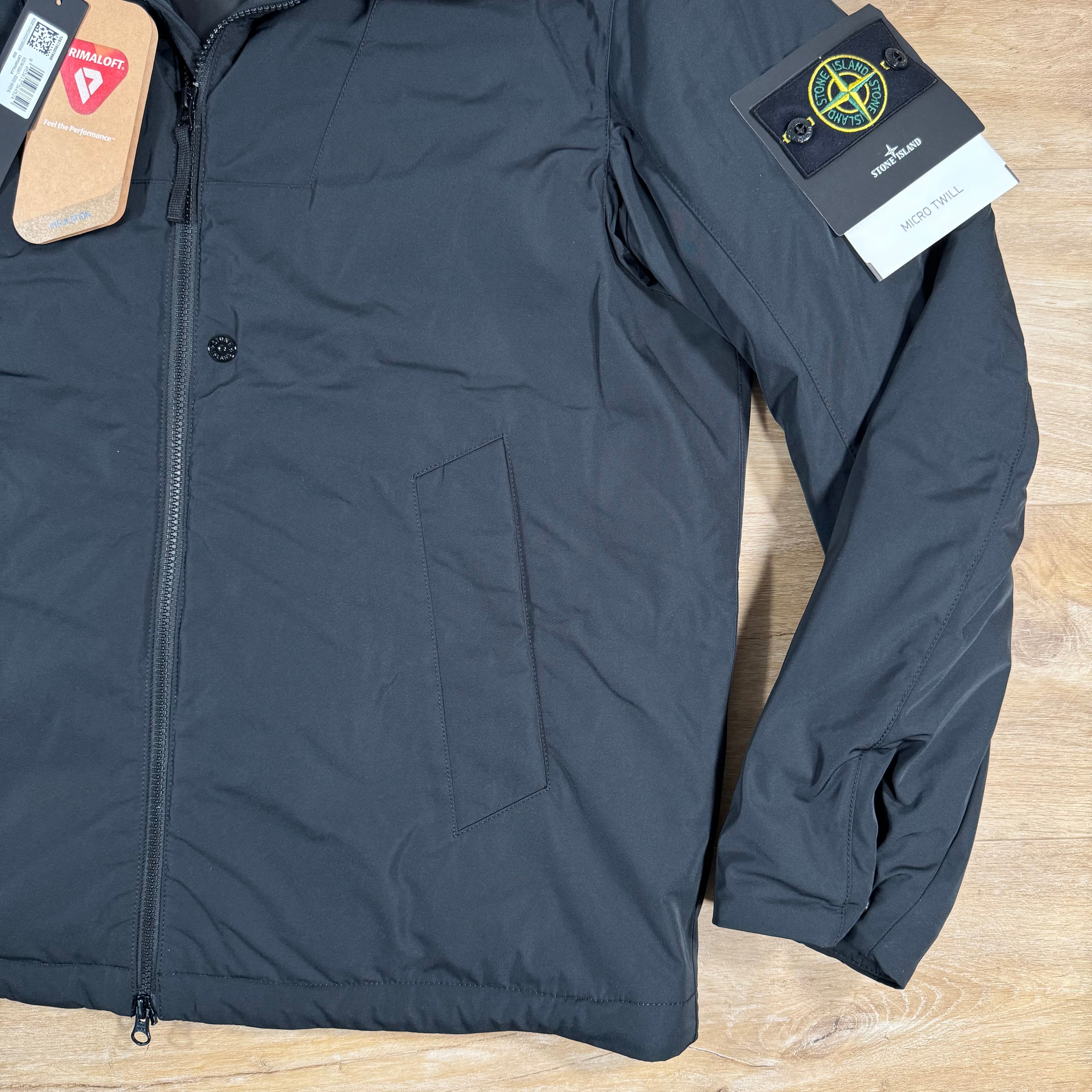 Stone Island Micro Twill Padded Jacket in Black - Image 3