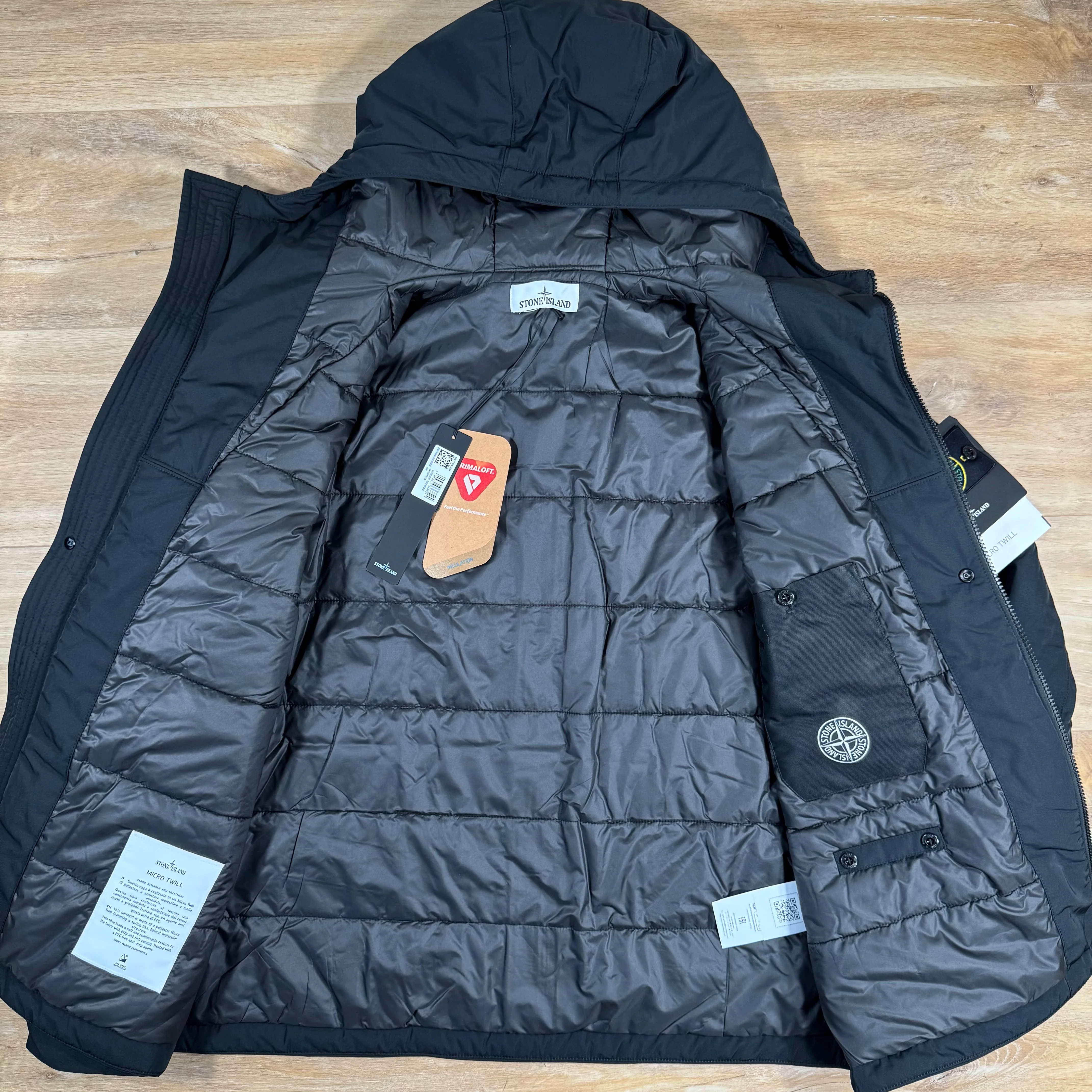 Stone Island Micro Twill Padded Jacket in Black - Image 4