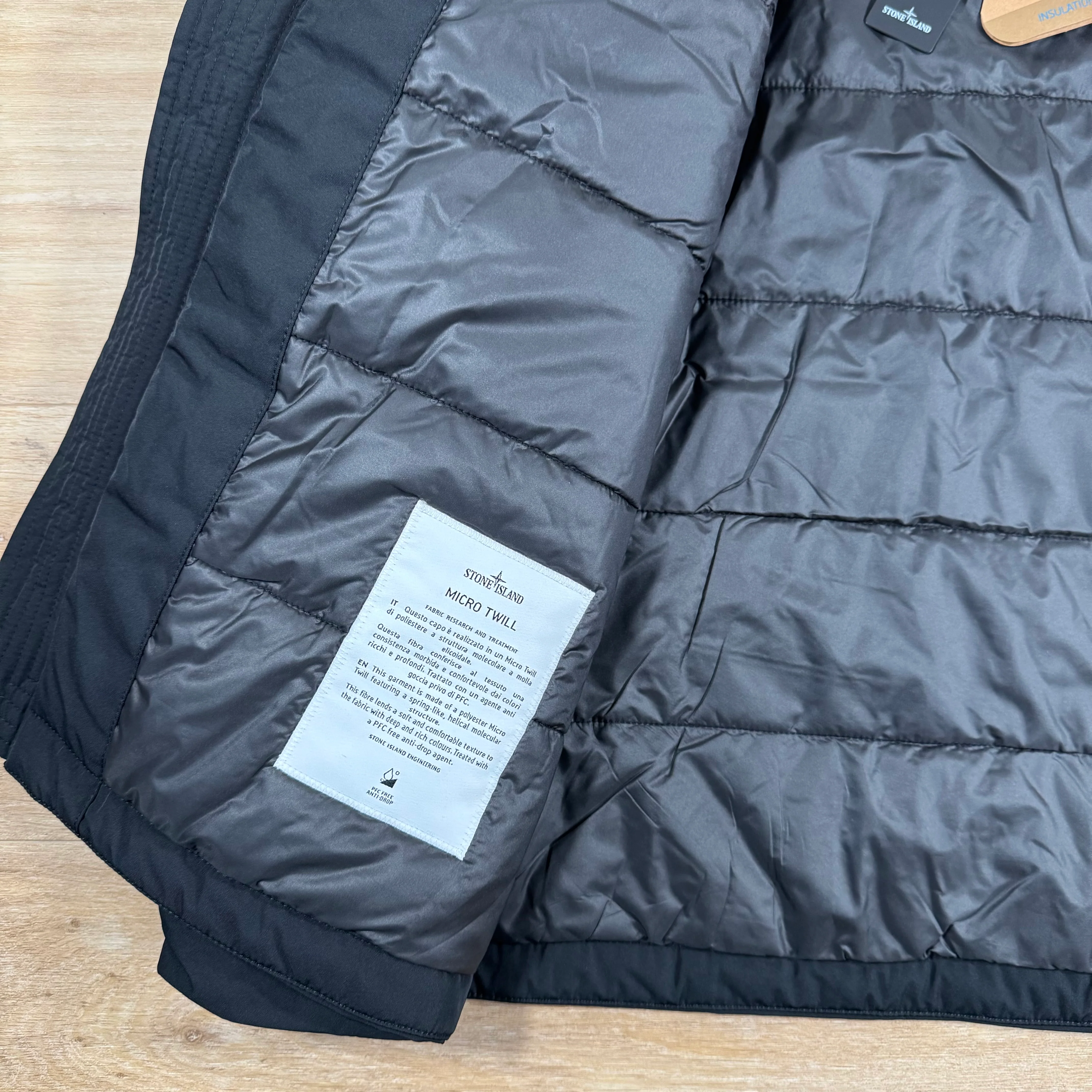 Stone Island Micro Twill Padded Jacket in Black - Image 6