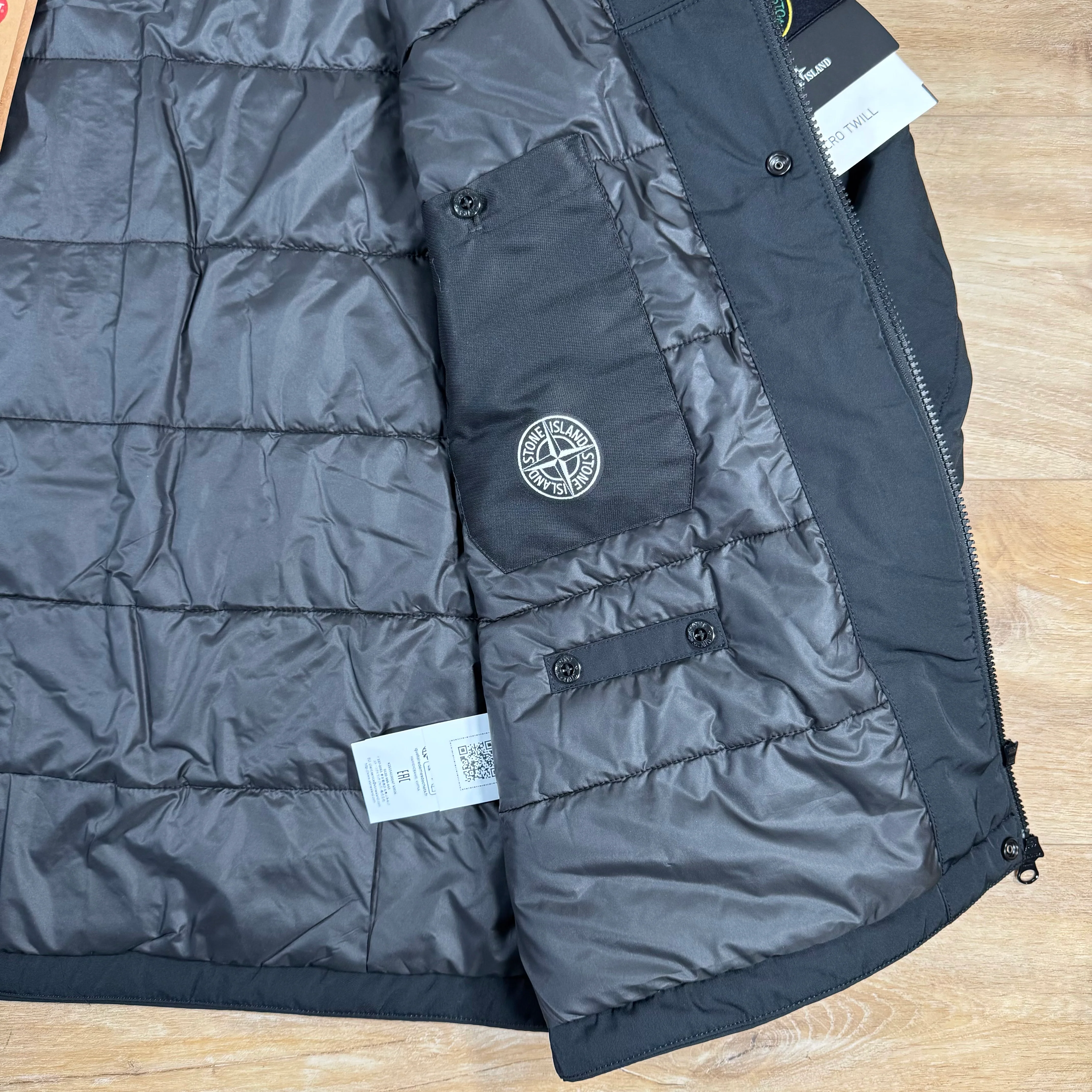 Stone Island Micro Twill Padded Jacket in Black - Image 7