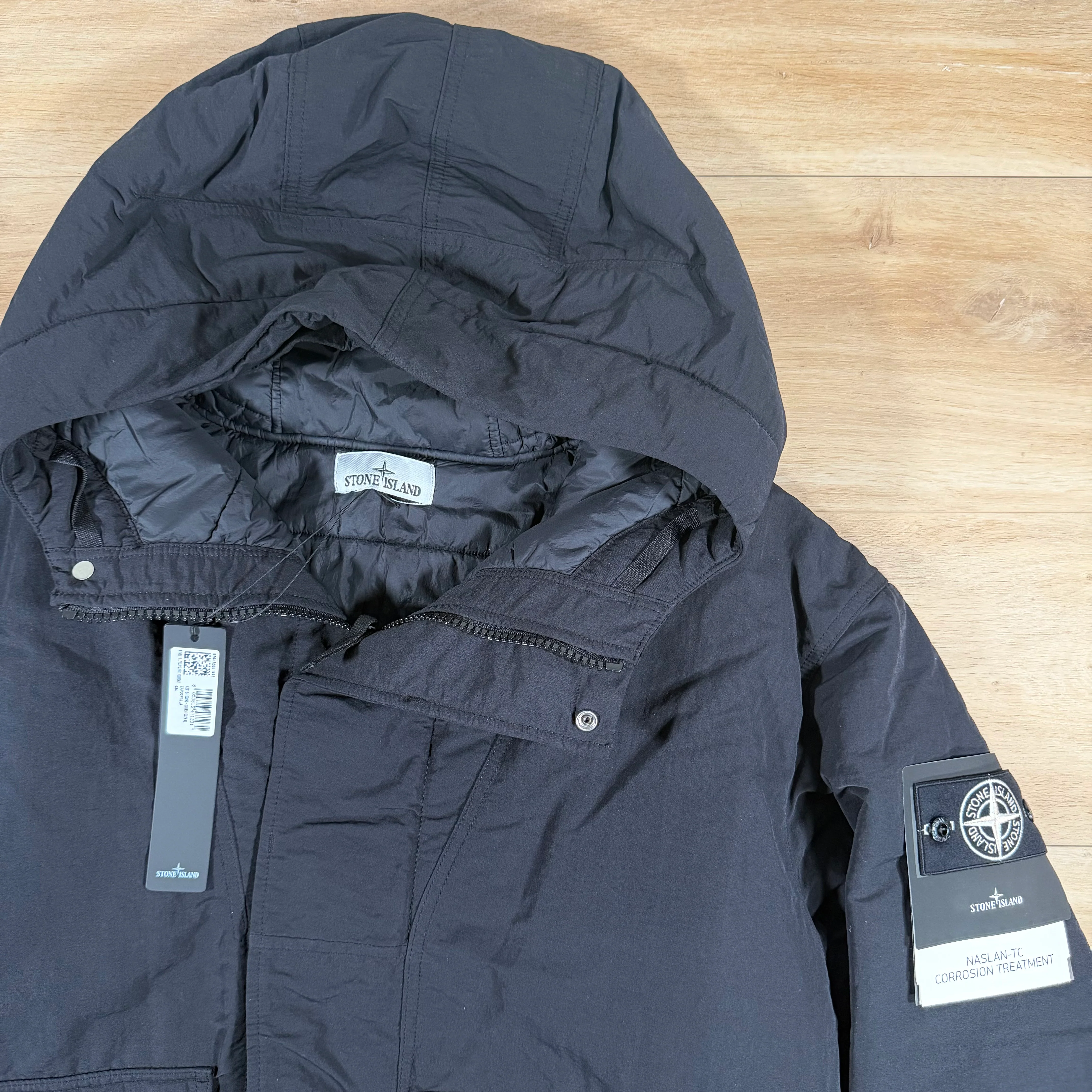Stone Island Naslan-TC Corrosion Treatment Down Jacket in Black - Image 2