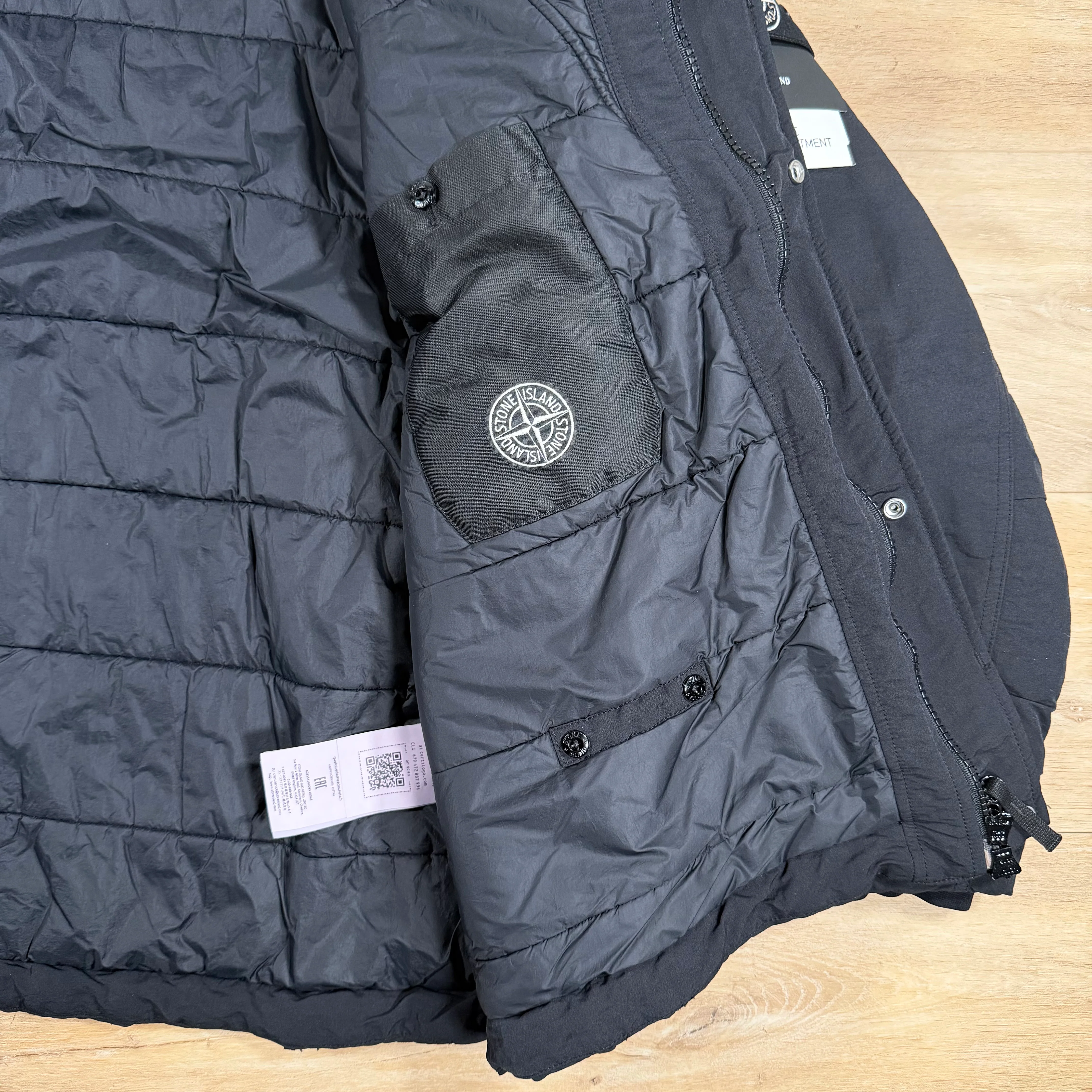 Stone Island Naslan-TC Corrosion Treatment Down Jacket in Black - Image 7