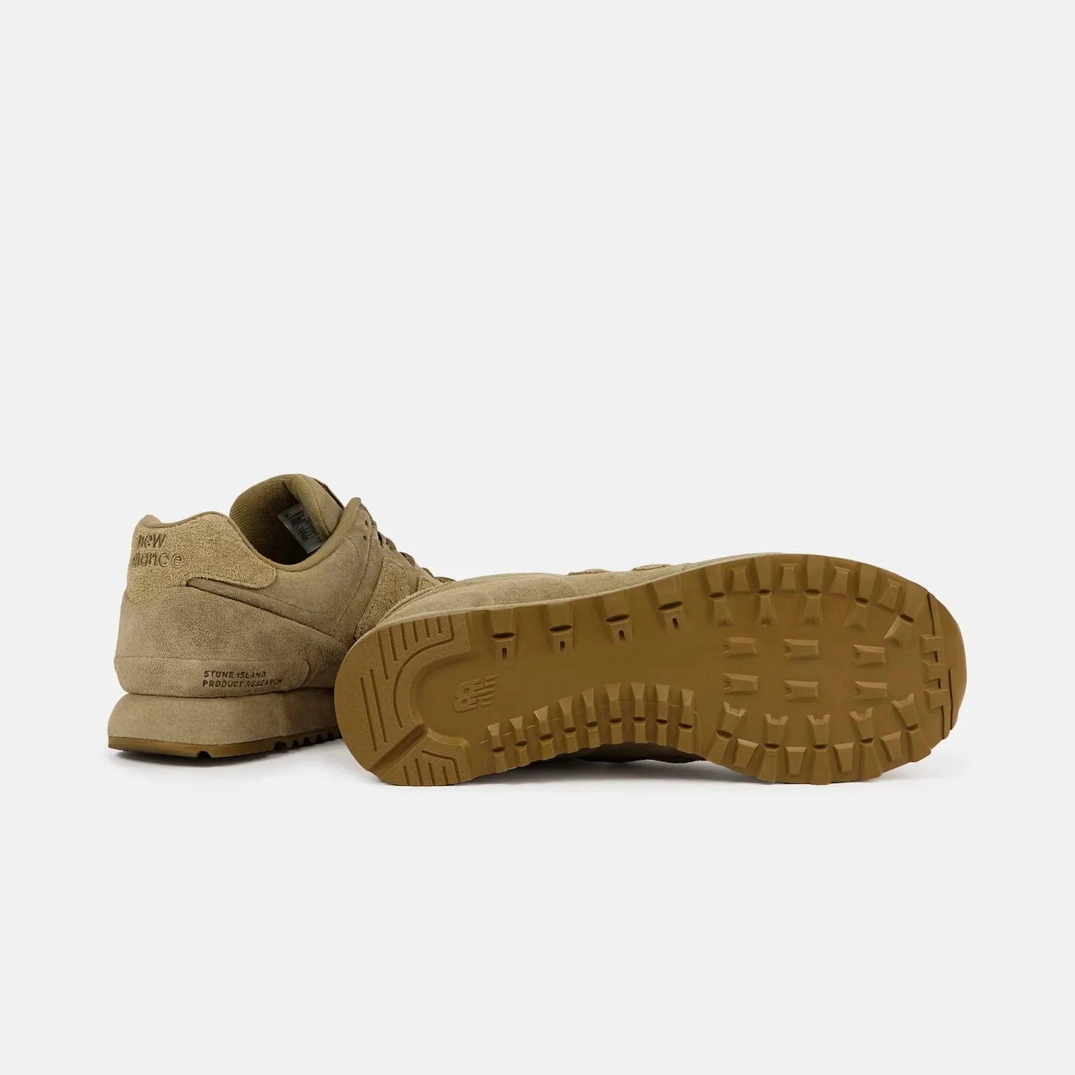 Stone Island | New Balance 574 Ghost Trainers in Dark Beige - Image 5