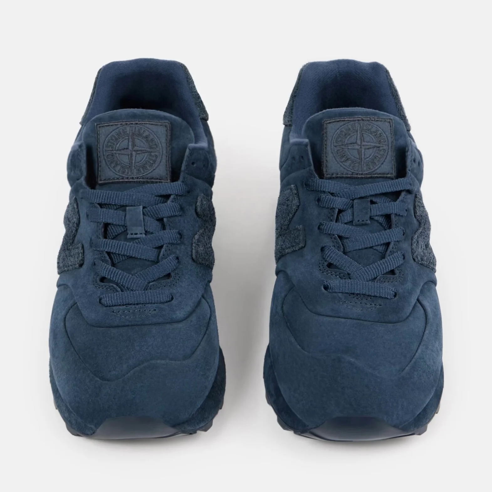 Stone Island | New Balance 574 Ghost Trainers in Slate Blue - Image 4