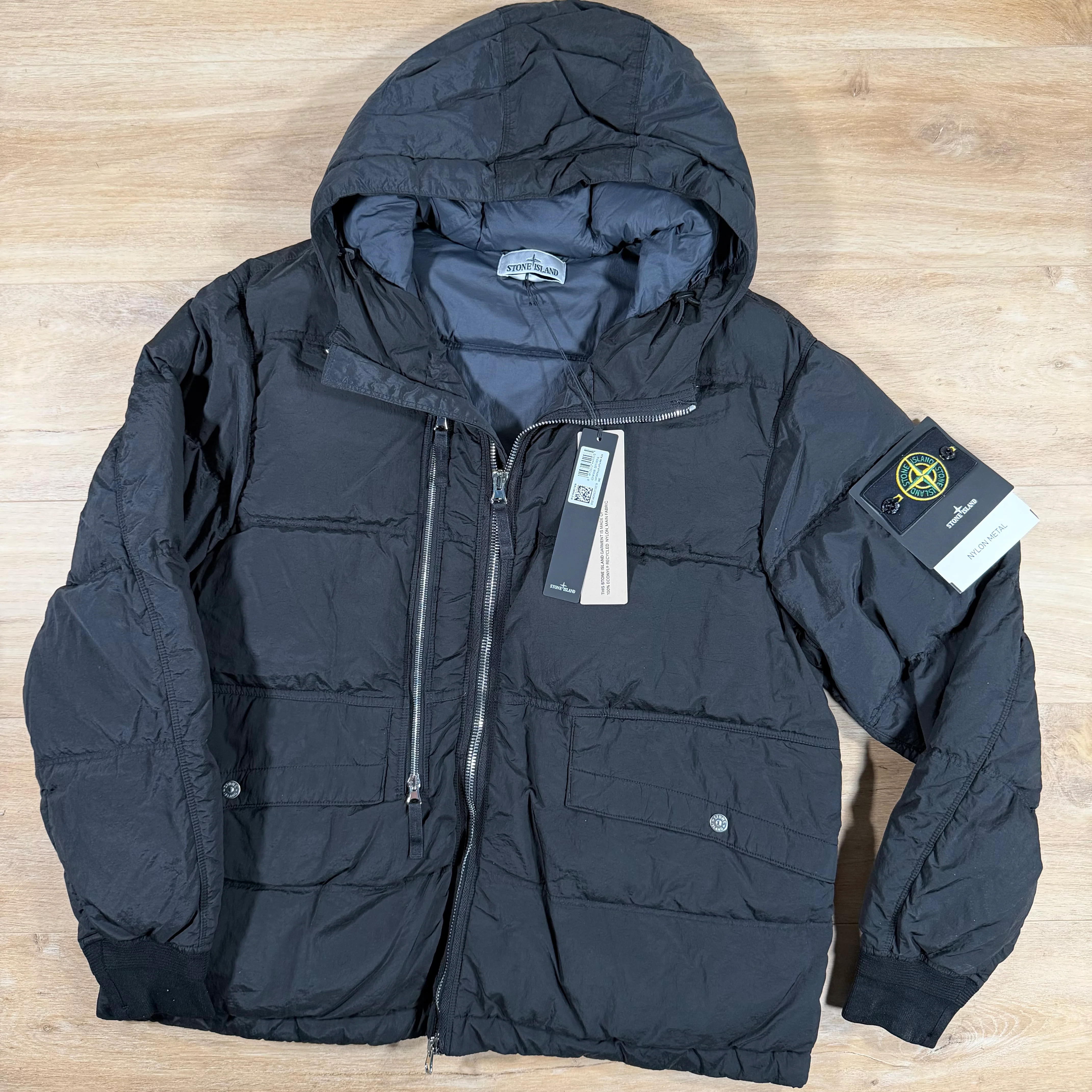 Stone Island Nylon Metal Down Parka in Black