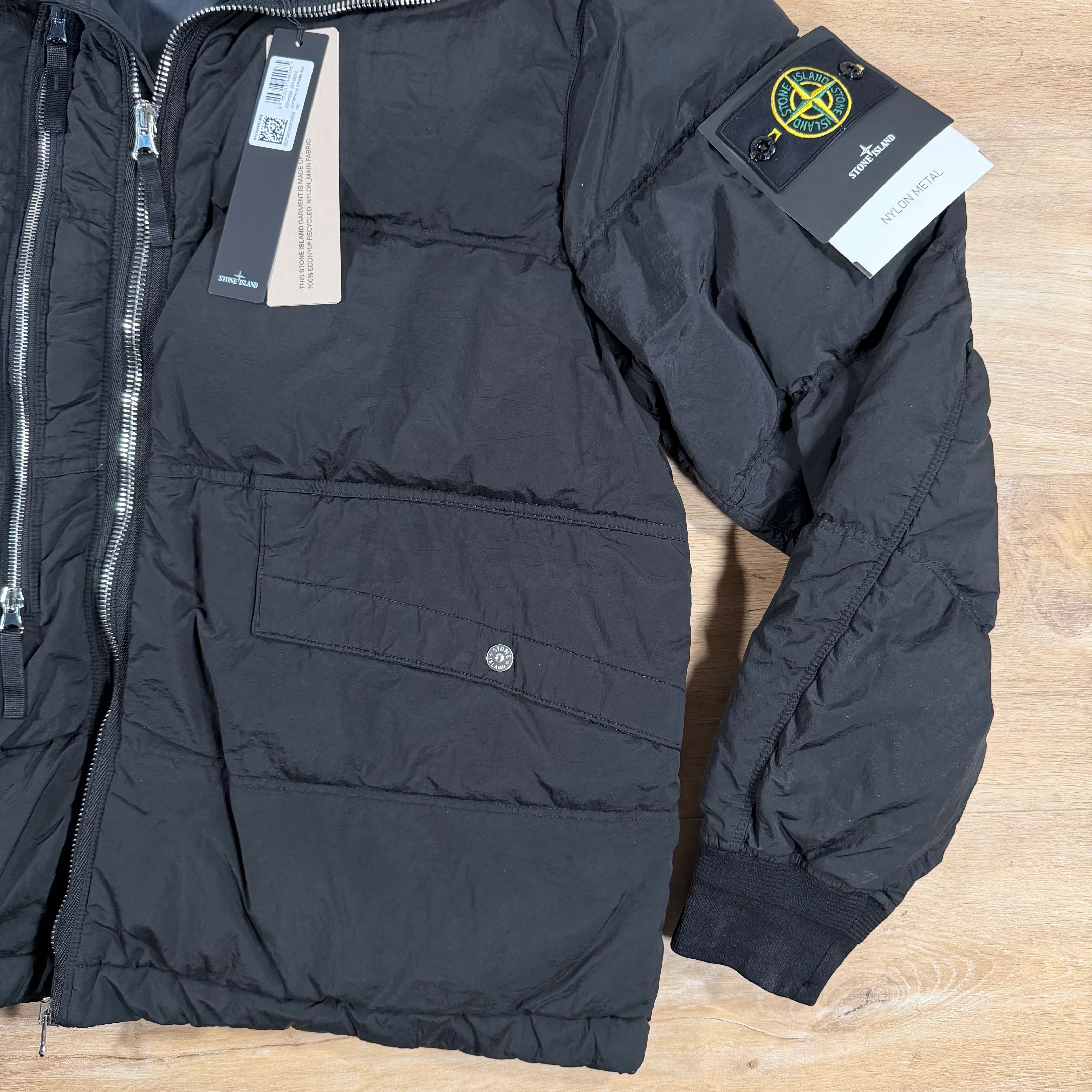 Stone Island Nylon Metal Down Parka in Black - Image 3